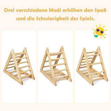 KOMFOTTEU Klettergerüst Kletterdreieck, aus Holz, für Kleinkinder