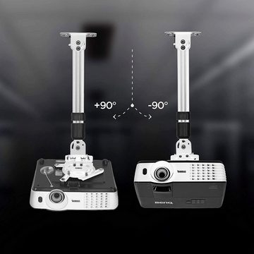 Duronic Beamer-Deckenhalterung, (PB06XL Beamer Halterung, Projektor Deckenhalterung, Universal Wandhalterung, Halterung für Video-Projektor, drehbar und schwenkbar, Heimkino, Traglast bis zu 13,6 kg, 360° Rotation)