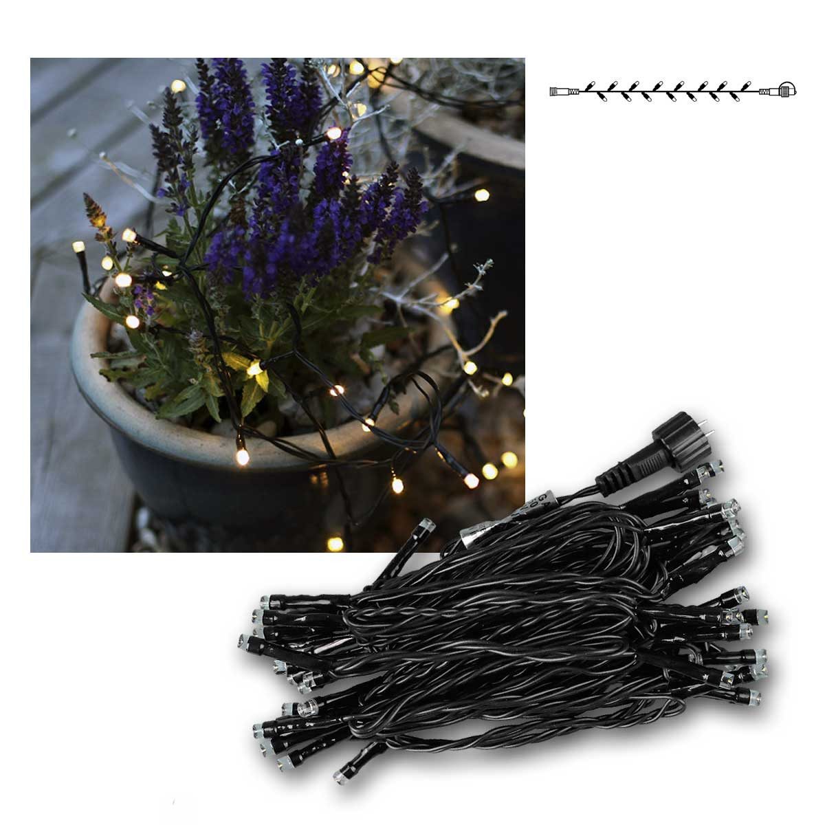 STAR TRADING System Decor Lichterkette 50 LED warmweiß 5m IP44 Trafo