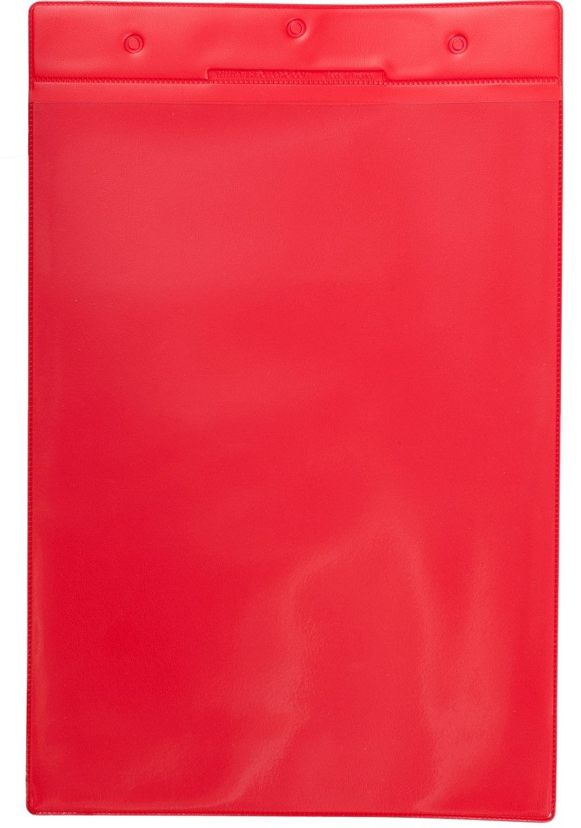 Fächermappe Kennzeichnungshülle A4 rot PVC VE=10 Stück.