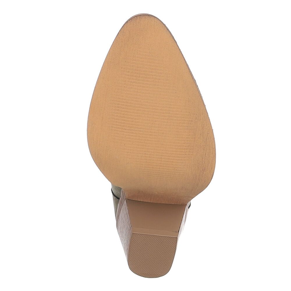Ital-Design Stilvolle Stiefeletten mit Verzierung für Damen Westernstiefelette (90927526) Blockabsatz Stiefeletten in Grün