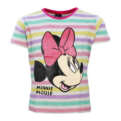 Disney Print-Shirt Disney Minnie Maus Mädchen Kinder kurzarm T-Shirt Gr. 104 bis 134