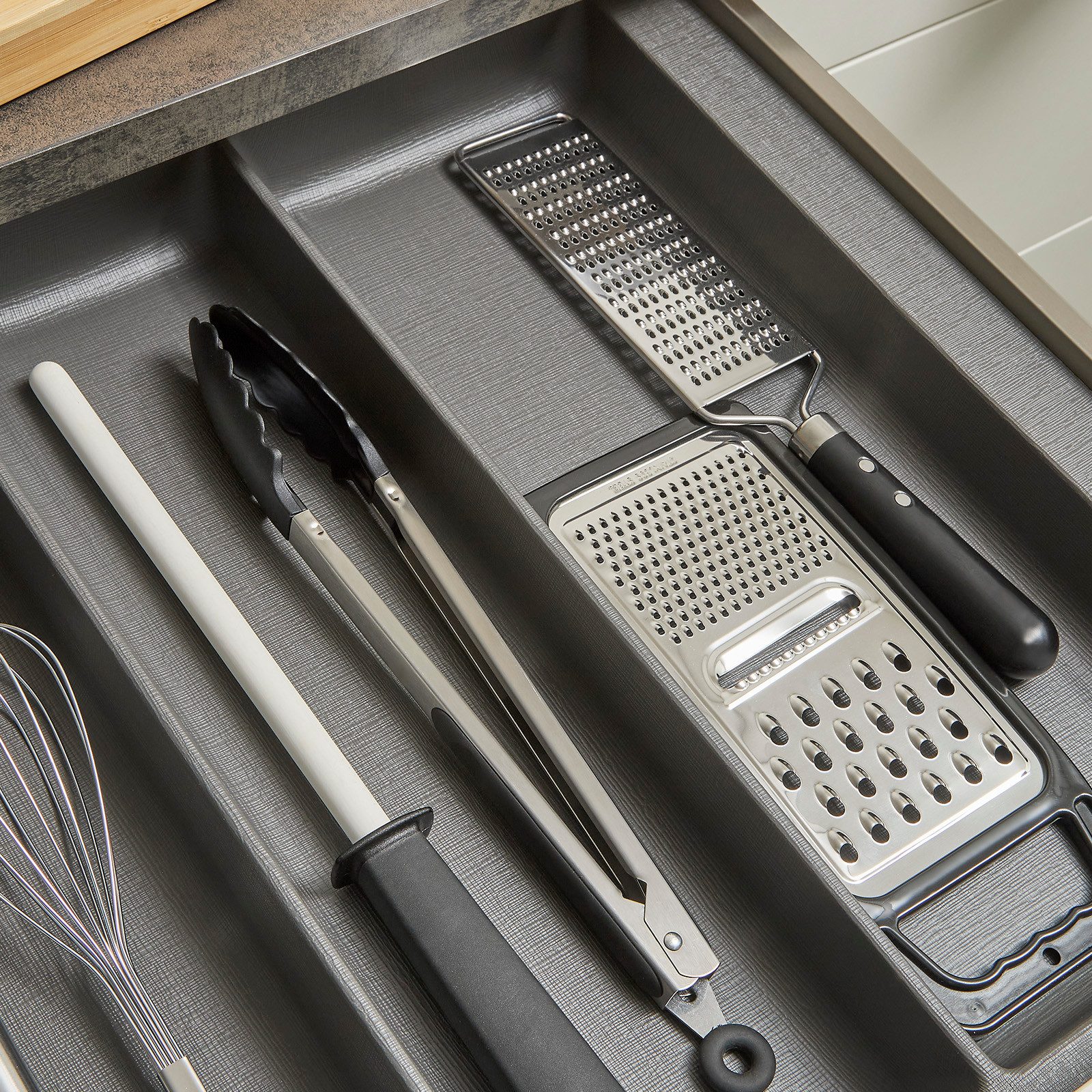 SO-TECH® Besteckeinsatz ORGA-BOX 9 Canvas-Struktur für Nobilia ab 01/2025, Mehrzweckeinsatz passend für 60er Korpus – Bild 4 von 5