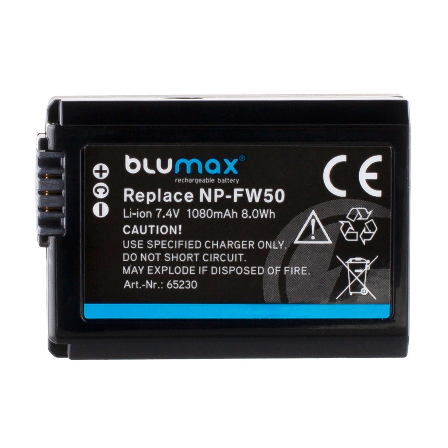 Blumax 1080 mAh (7,4V) passend für Kamera-Akku Akku Sony NP-FW50