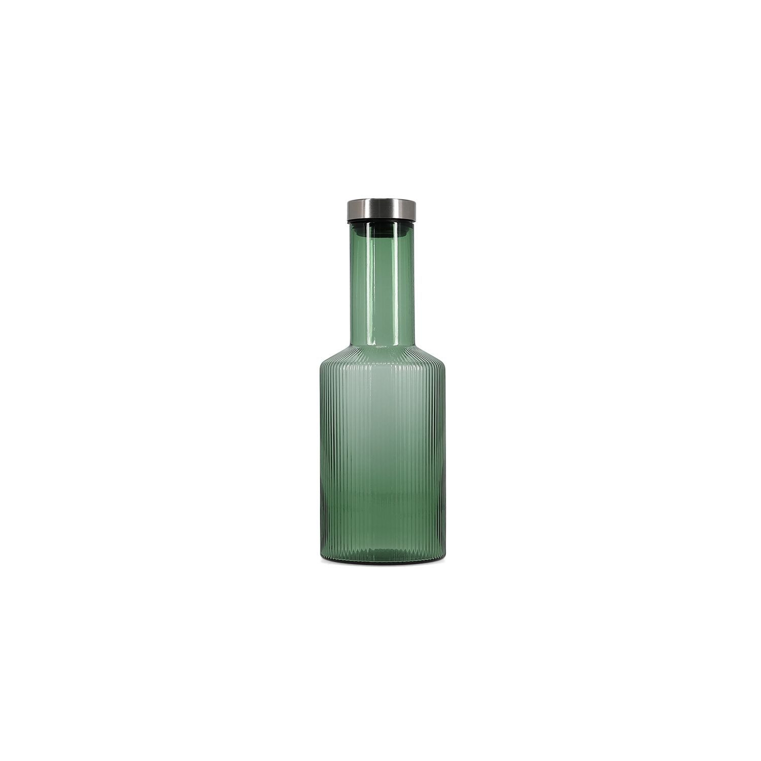 EmirtexHome Wasserkaraffe Flasche mit verschluss 100cl dunkelgrün Ray