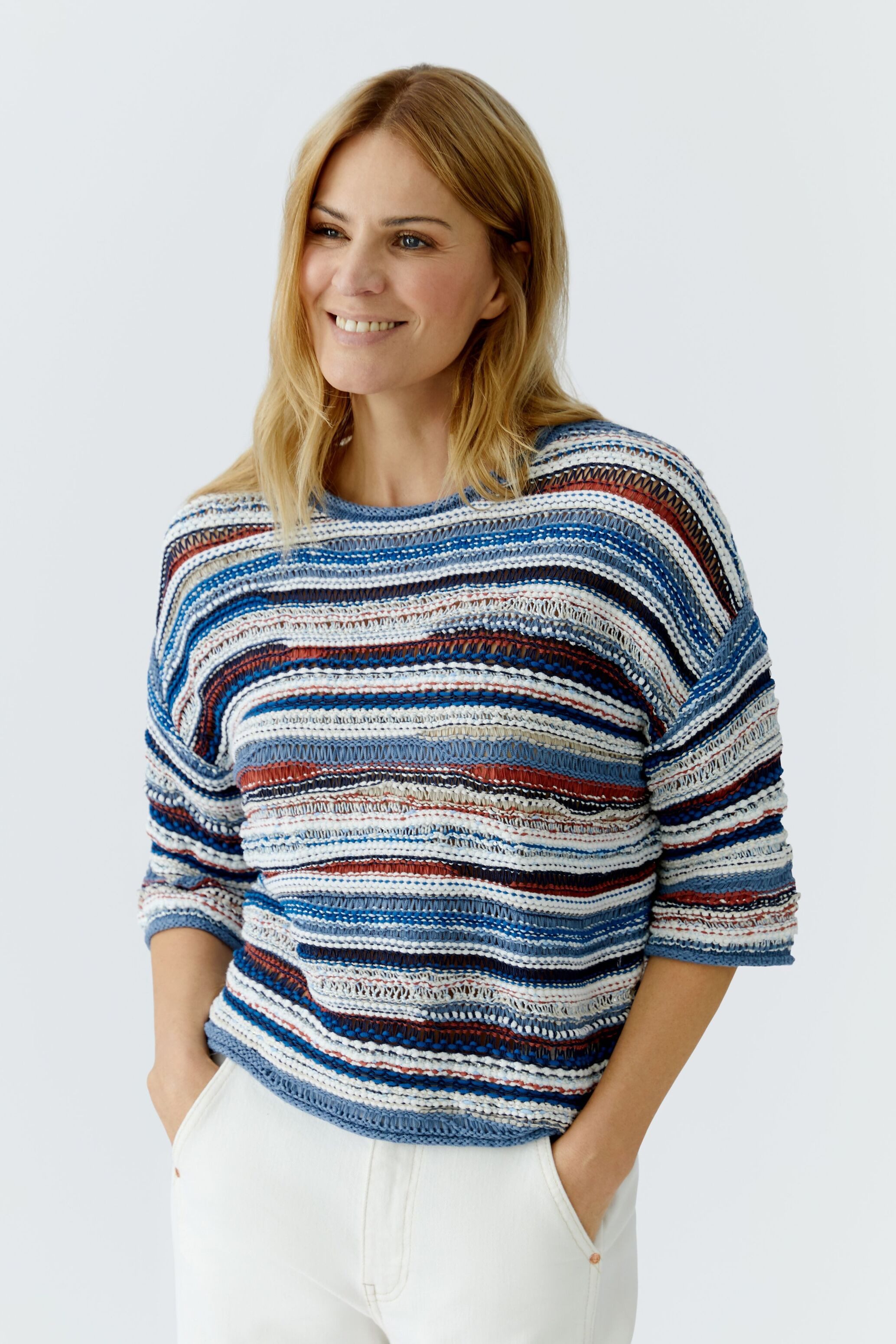 Oui Rundhalspullover günstig online kaufen