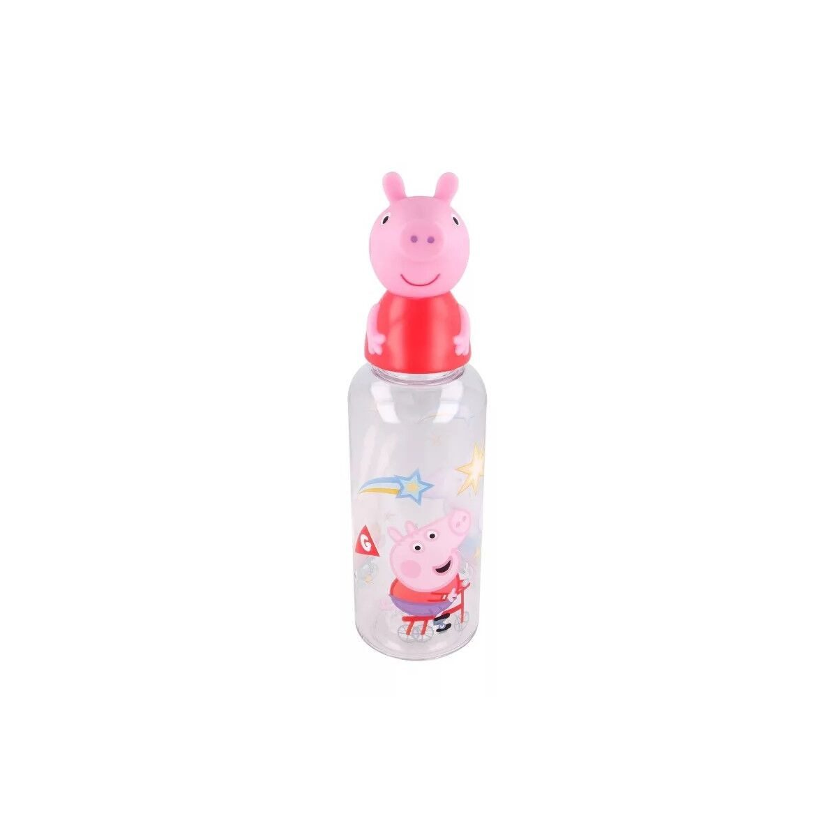 Peppa Pig Trinkflasche Peppa Wutz 3D Figurine Plastikflasche 560 ml