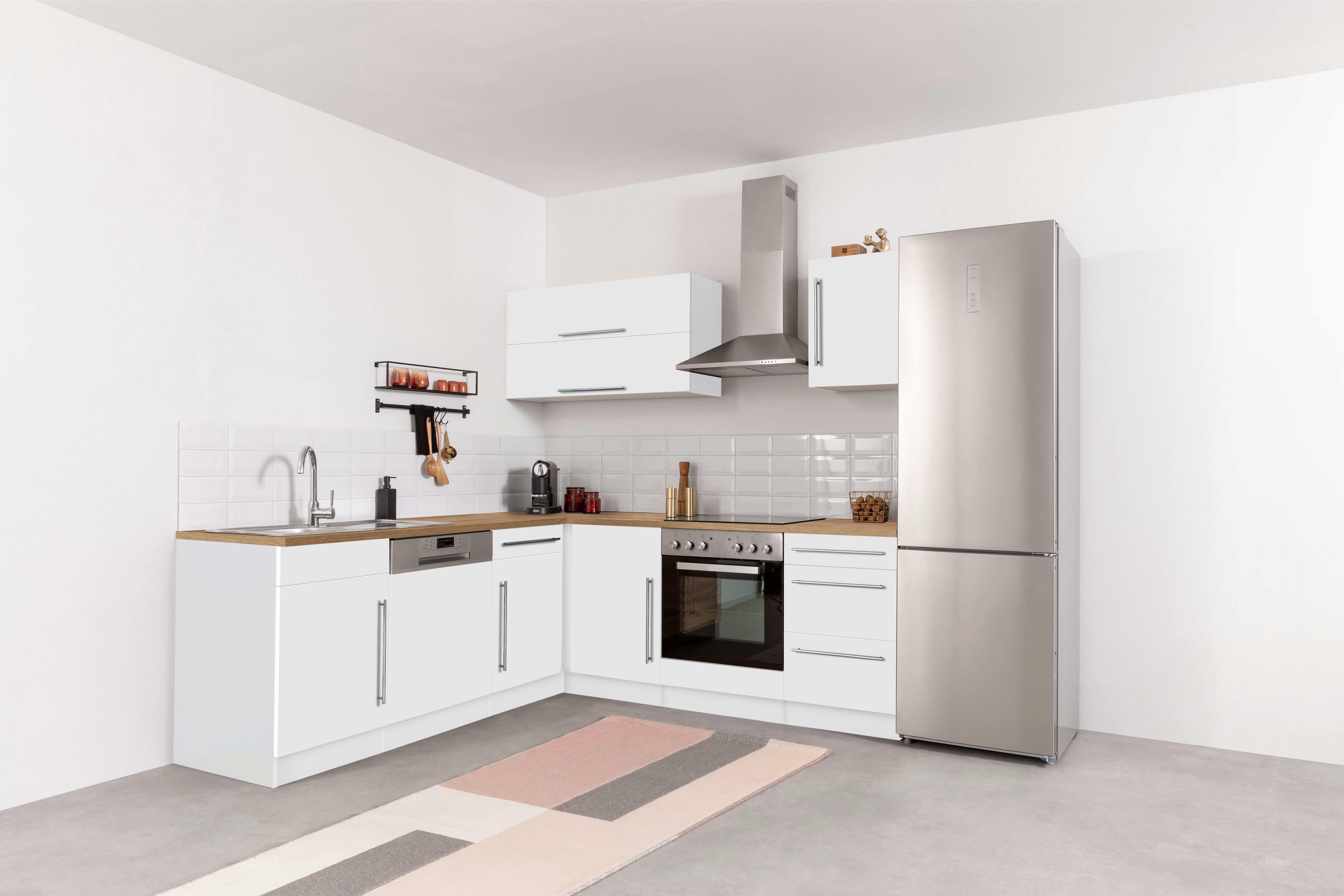 KOCHSTATION Winkelküche KS-Samos, Stellbreite 220x220 cm, wahlweise mit E-G günstig online kaufen