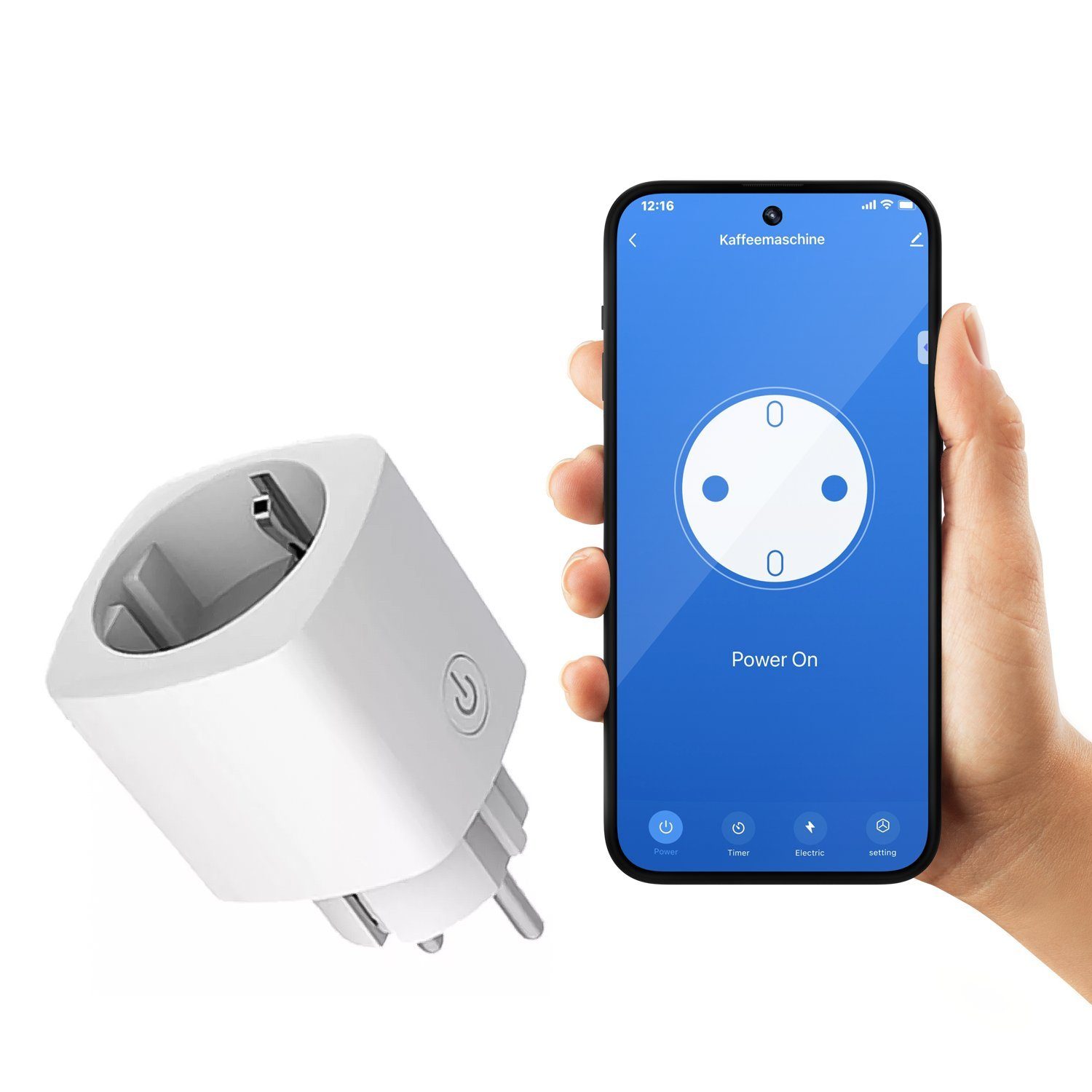 WLAN-Steckdose SMARTE WiFi STECKDOSE, Stromverbrauchmessung, Timer