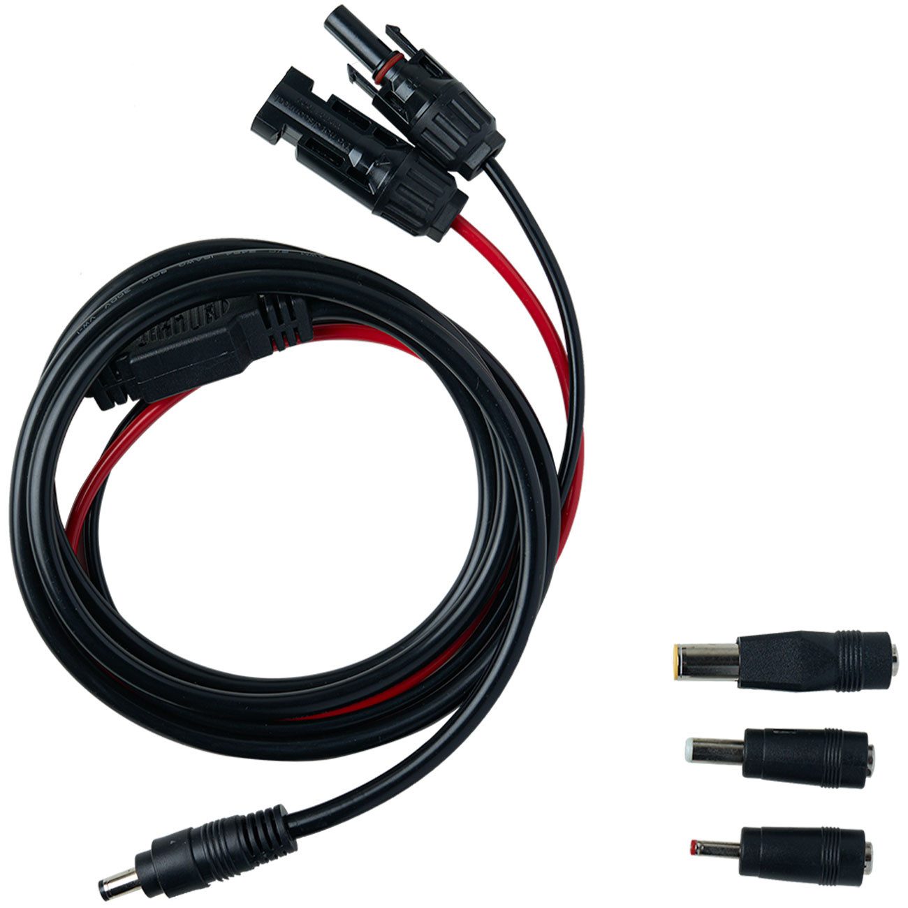 Casativo Solarmodul Anschlusskabel 2m MC4 zu DC 5,5x2,1mm IP65 wetterfest Solarkabel, (200 cm), 2m Solarkabel mit MC4-Stecker & Hohlstecker-Adaptern