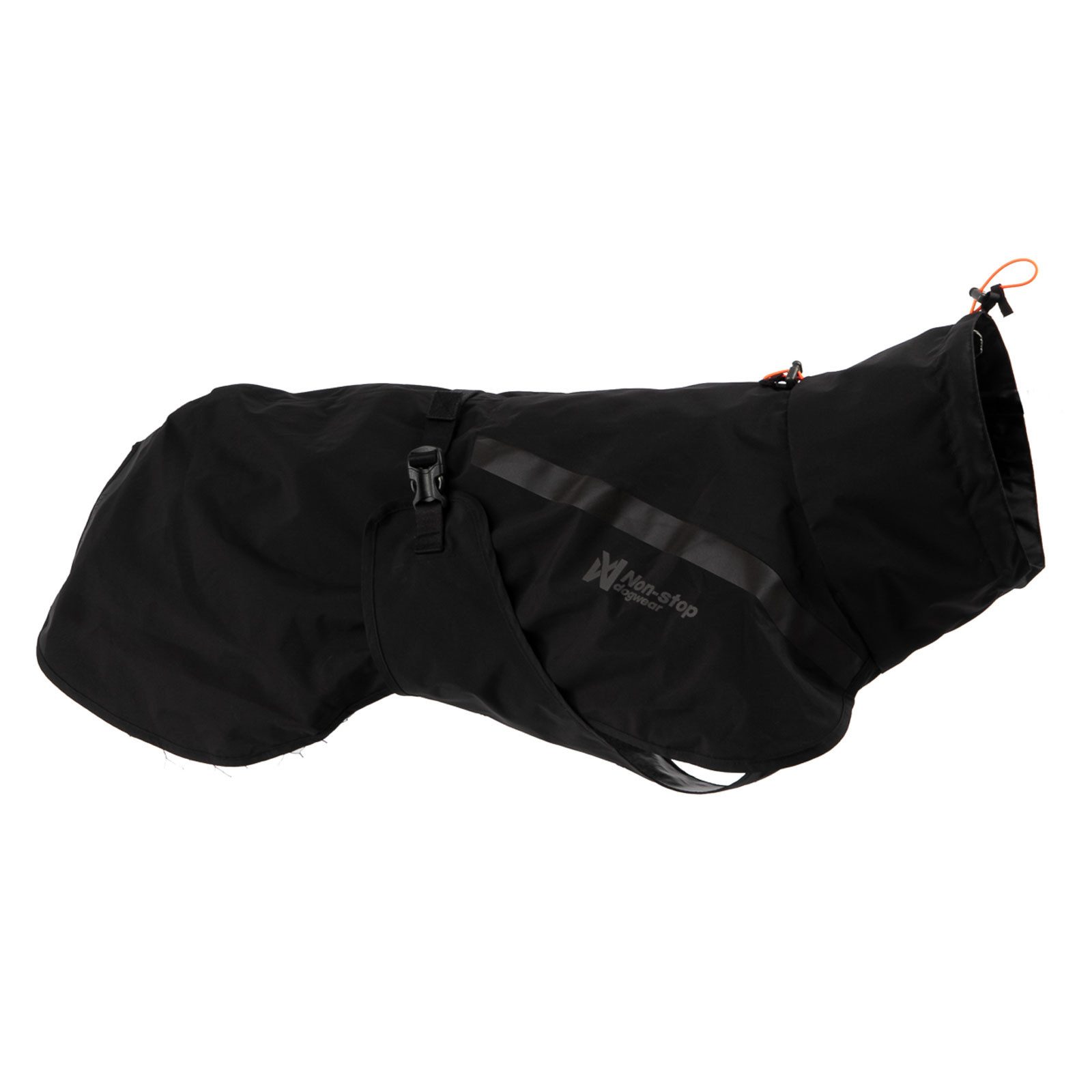 Non-stop dogwear Hundejacke Trekking Raincoat black 327, Regenschutz und Bewegungsfreiheit