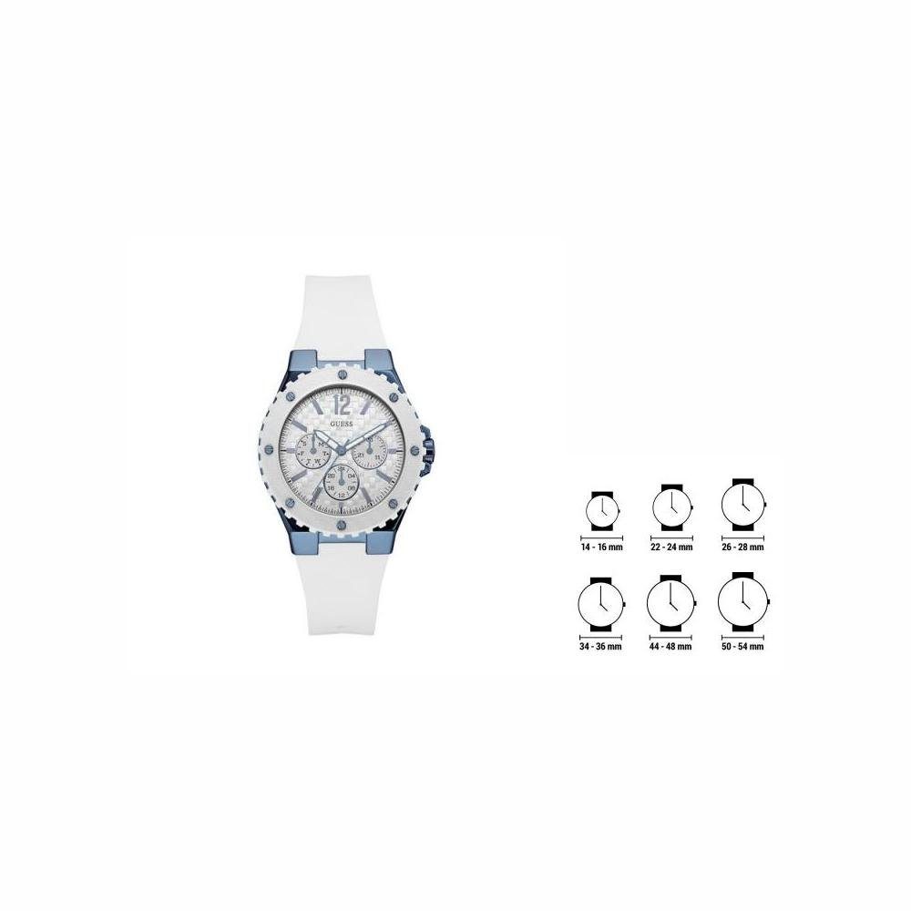 Guess Quarzuhr Guess Damen-Armbanduhr Silikon W0149L6 39mm Quarzuhr weiß