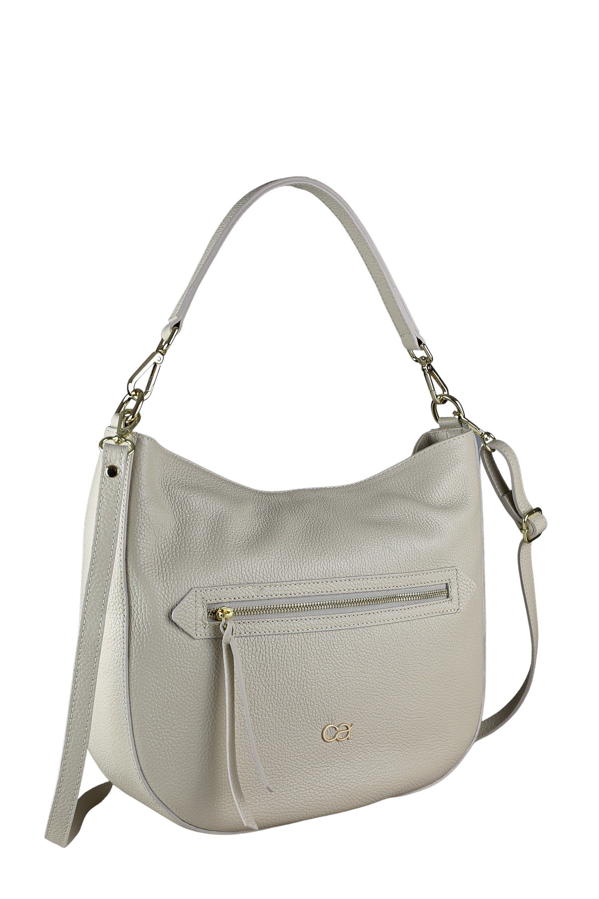 COLLEZIONE ALESSANDRO Schultertasche Summer, aus italienischem Leder beige