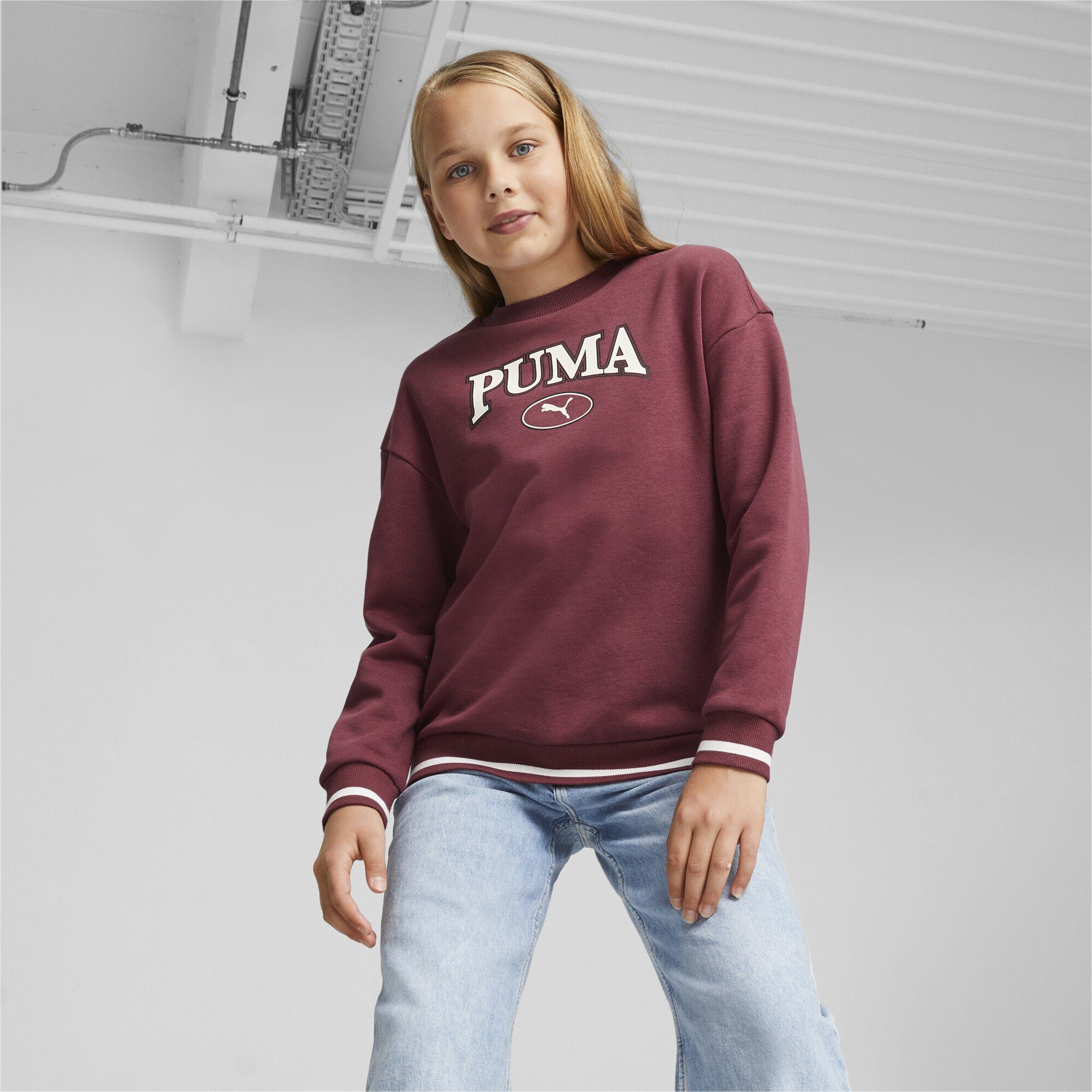 Sweatshirt Red Jasper PUMA PUMA Mädchen SQUAD Sweatshirt Dark