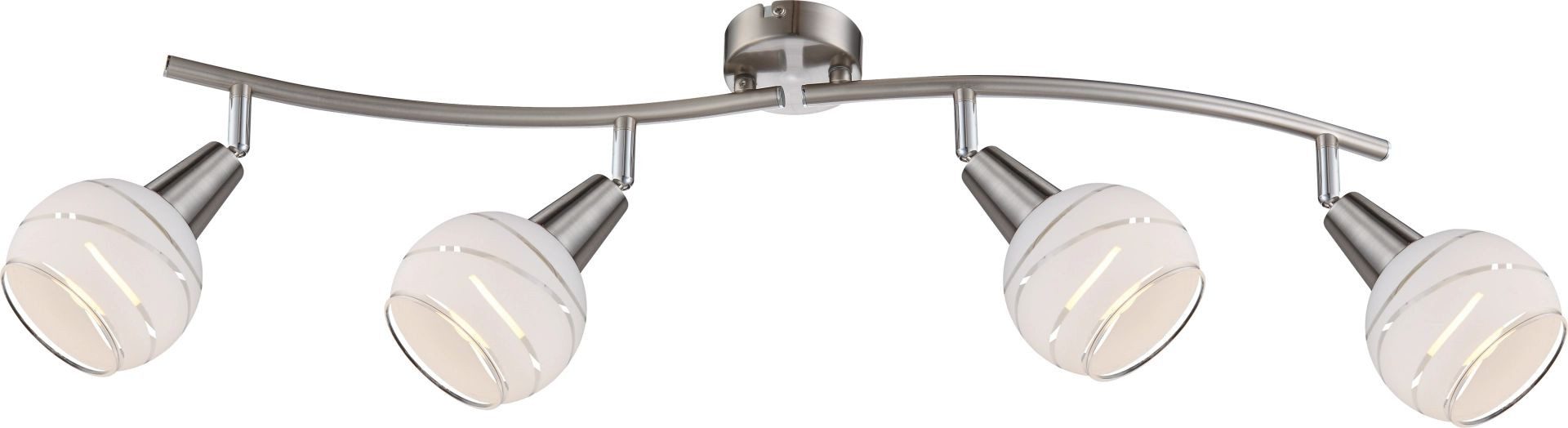 GLOBO LIGHTING LED Deckenstrahler ELLIOTT, Leuchtmittel wechselbar, Warmweiß, Deckenspot, beweglich, Glas satiniert, Wohnzimmer, Flur