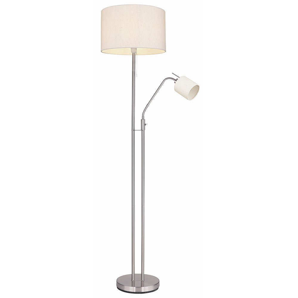etc-shop Stehlampe, Leuchtmittel nicht Leselampe Wohnzimmer Stehlampe inklusive, Stehleuchte Deckenfluter mit sandfarben