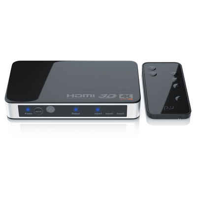 Primewire Audio / Video Matrix-Switch, 3-Port HDMI UHD 4k 60Hz Umschalter inkl. Fernbedienung 1x HDMI OUT / 3x HDMI IN
