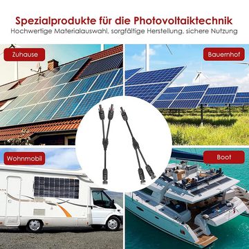 PFCTART Solarmodul Y Solarstecker Verteiler Buchse, Solaranlage Kabelverbinder(1 paar)
