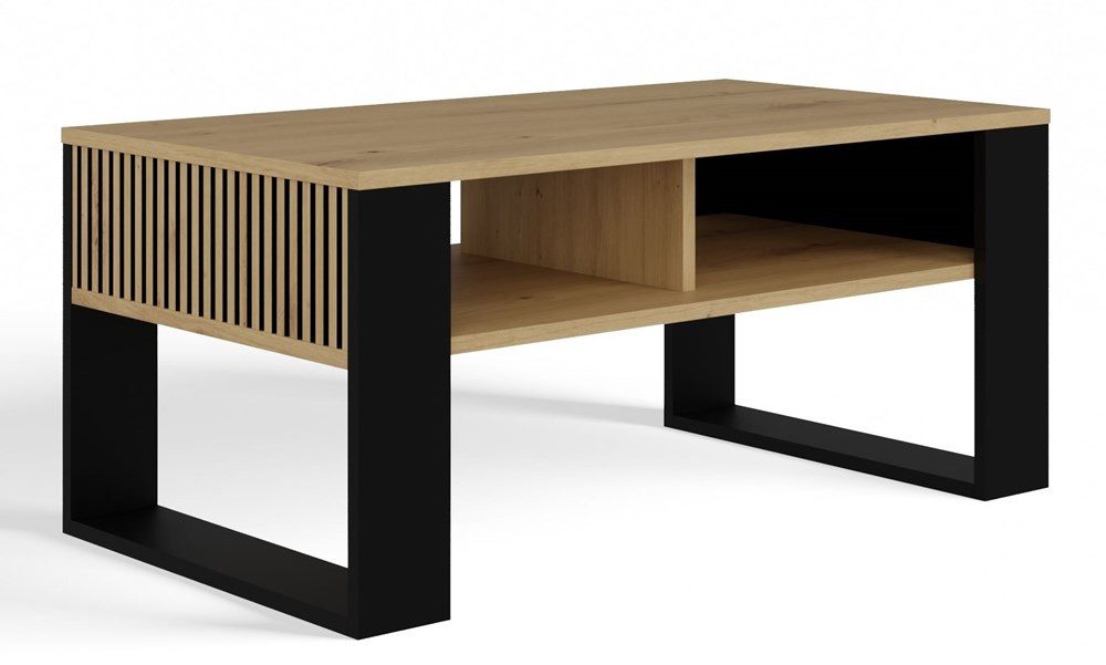 MAGOWA Couchtisch Moderner Couchtisch / Bank – Serie MODERN in Artisan Eiche / Schwarz (1 Tisch), unterschiedliche Ausführungen