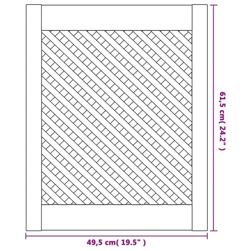 Schranktüren Stk Massivholz Kiefer Kleiderschrank vidaXL Gitterdesign 2 49,5x61,5 cm