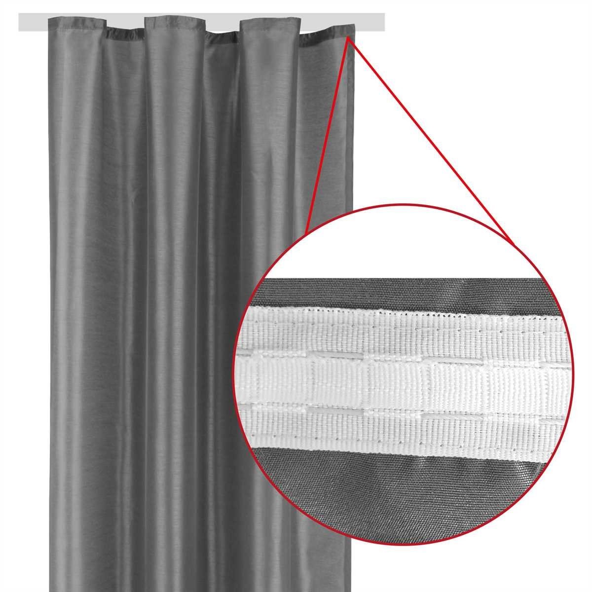 Ösen Vorhang Taupe Vorhang (2 Ösen Alessia, Arsvita, - Gardine blickdicht, St), Hell Größen/Farben Microfaser, Dekoschal vers. Ø4cm