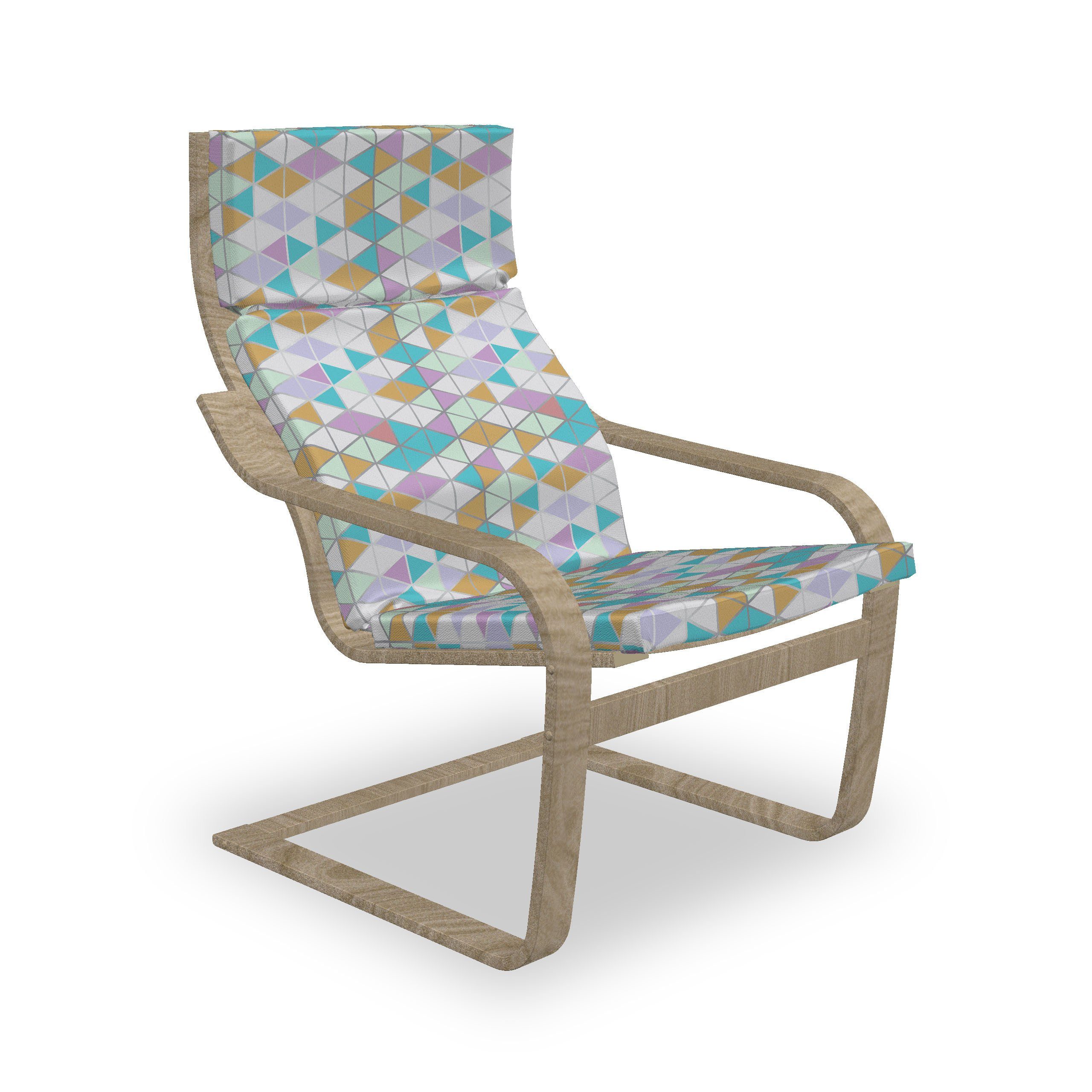 Abakuhaus Stuhlkissen Sitzkissen mit Formen Hakenschlaufe und Stuhlkissen Reißverschluss, Geometrische Pastell-Raute mit