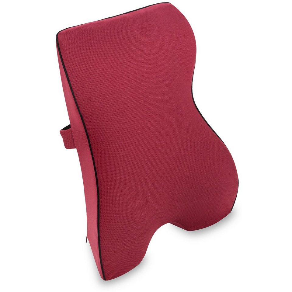 Vitabo Rückenkissen Vitabo Rückenkissen mit Memory-Funktion – ergonomisches  Lendenkissen I Lordosenstütze Rückenstütze für Büro Auto (Rot), 1-tlg.