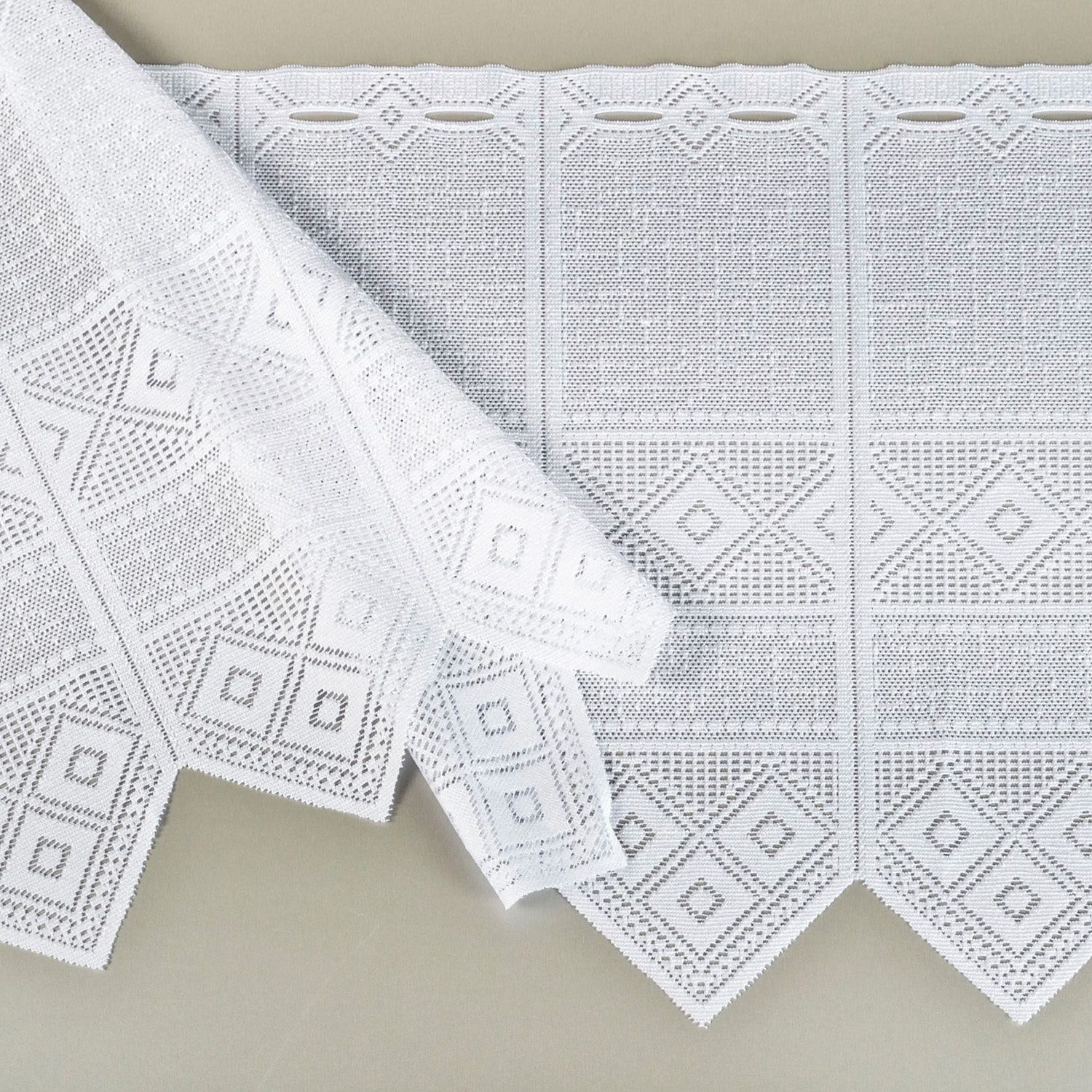 Gerster Scheibengardine PAULINA (1 St), Stangendurchzug, halbtransparent, Jacquard