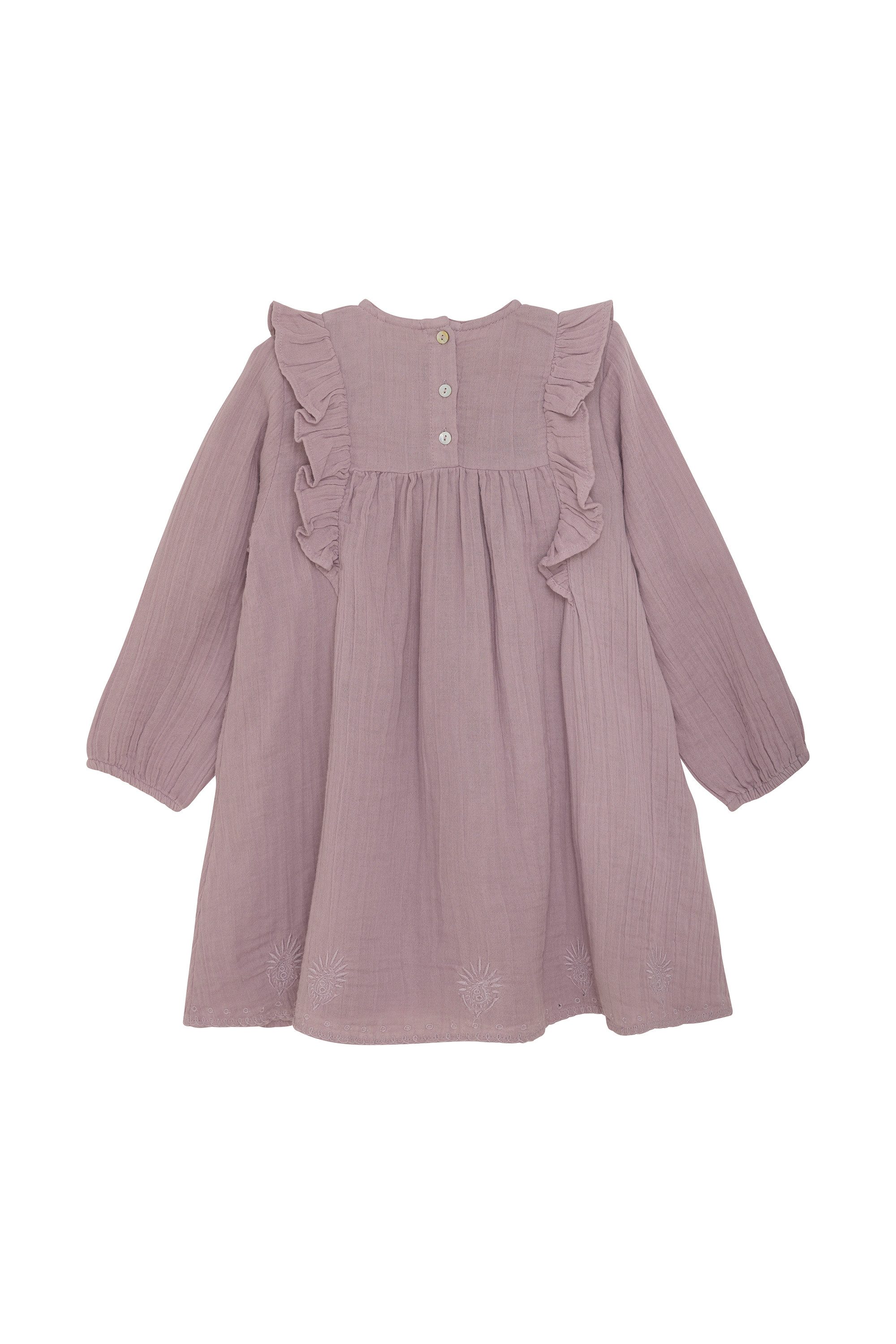 Minymo Sommerkleid MIDress LS w. Emb Modisches Kleid mit Volants