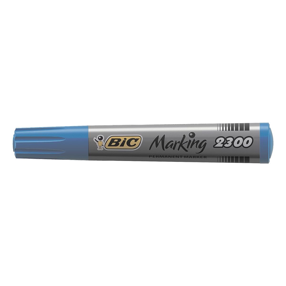 (ISO Wochen 2300, 554): Permanentmarker blau mind. mit offenlagerfähig Marking BIC Austrocknungsschutz 3