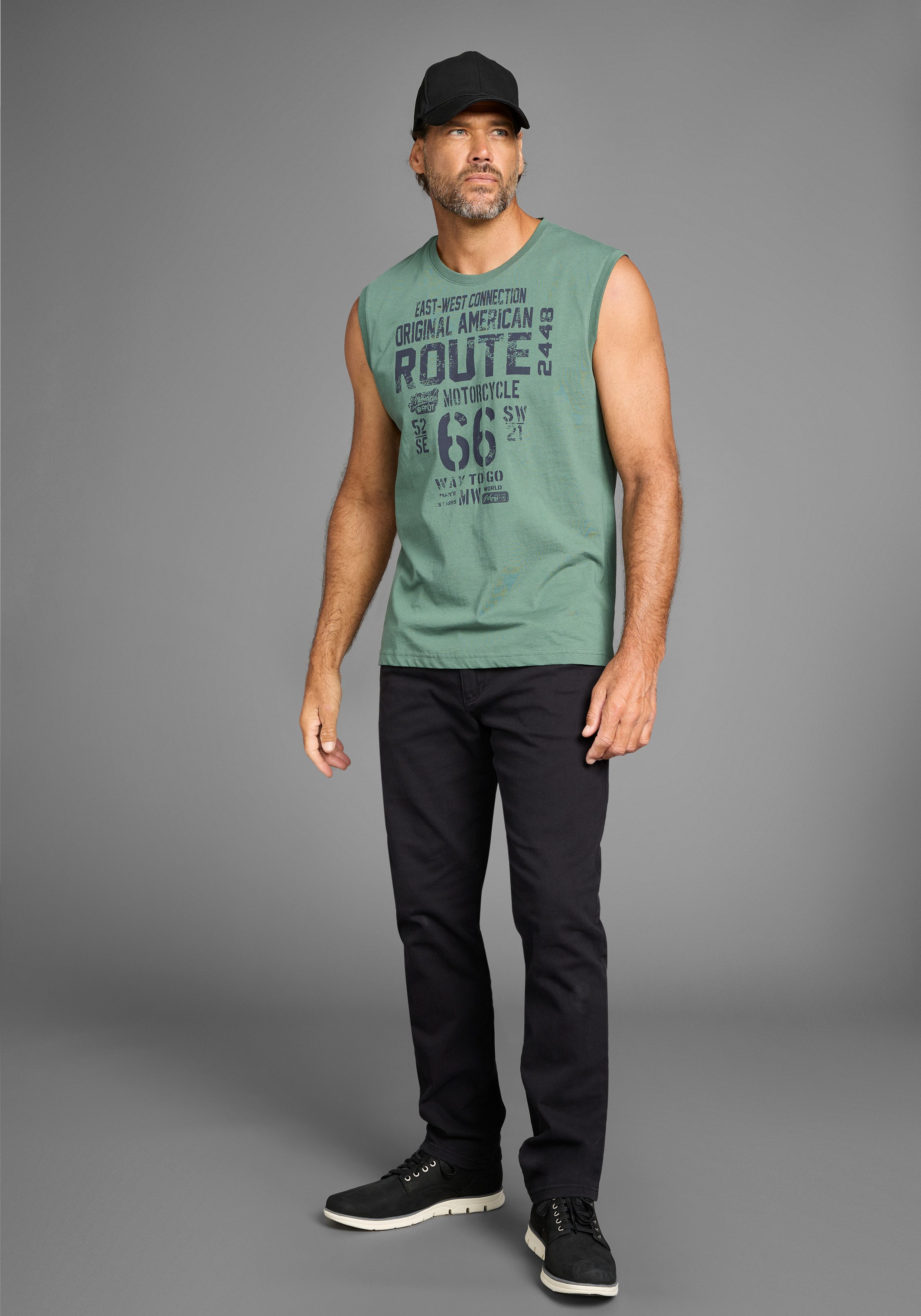 Man's World Muscleshirt (2er-Pack) ärmellos, bedruckt, Rundhalsausschnitt, aus 100% Baumwolle – Bild 5 von 5