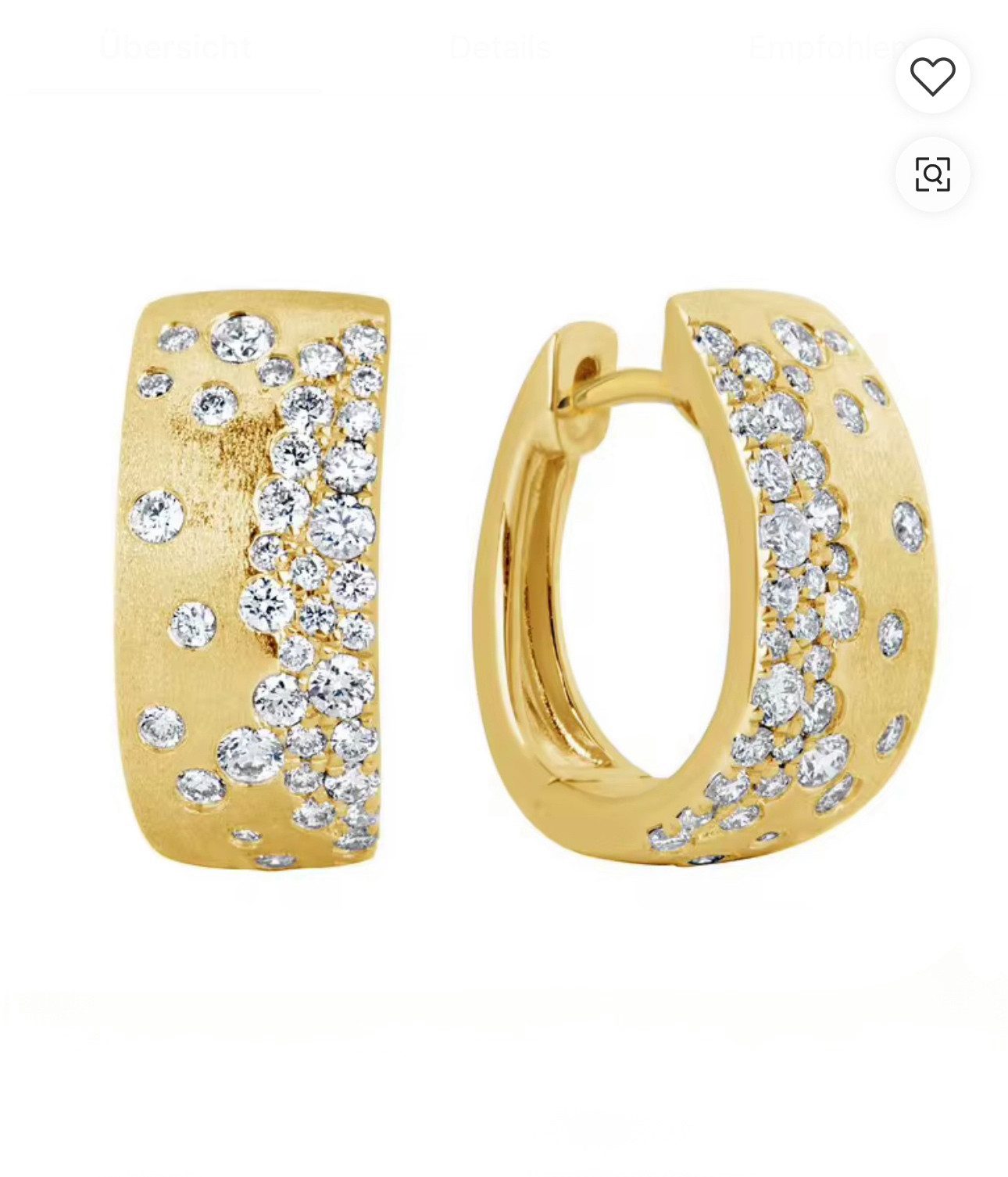 ROUGEMONT Paar Creolen Funkelnde Damen Creolen Ohrringe 925 Silber 18K Gold günstig online kaufen