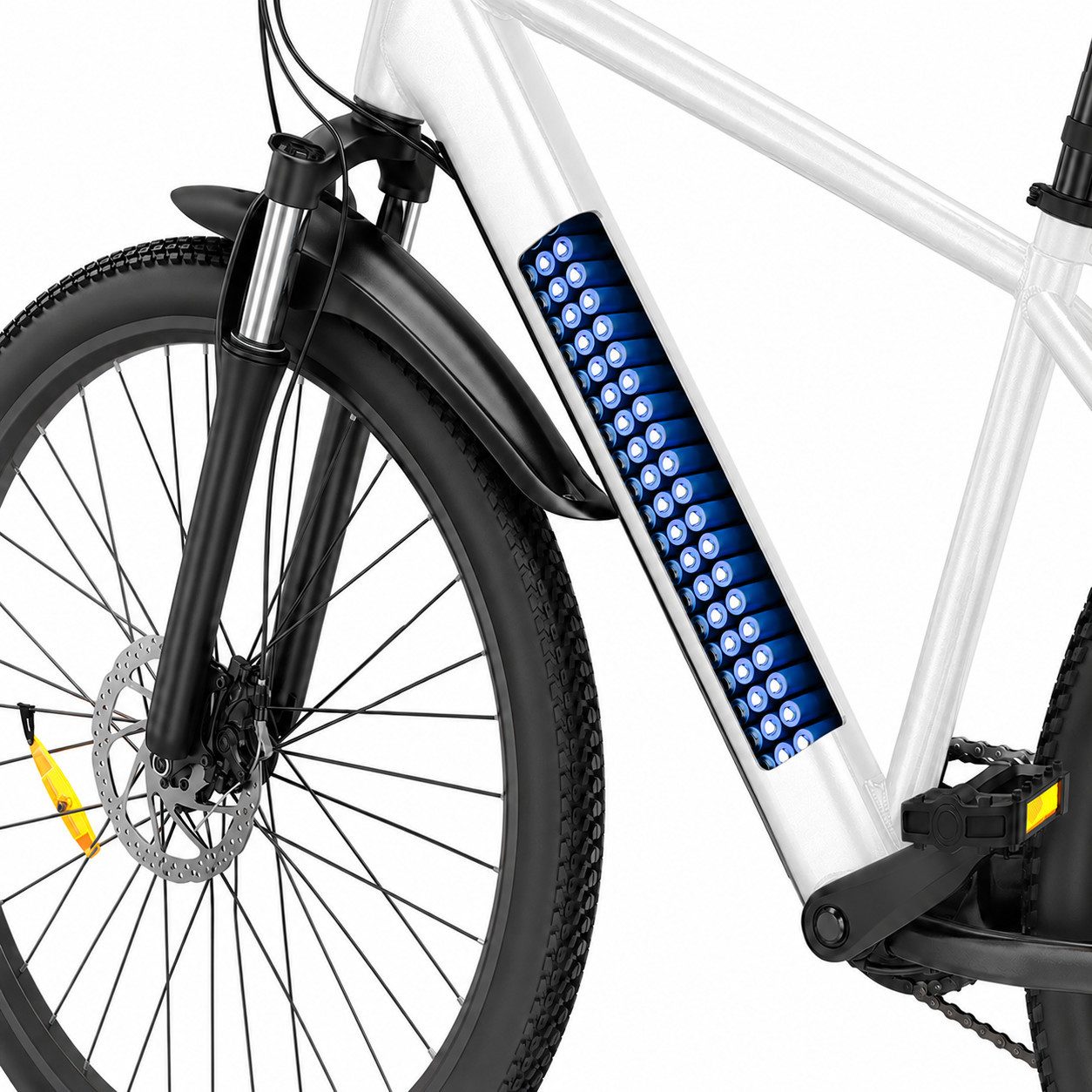 PixelPilot E-Bike Cityrad 26'' Elektrofahrrad 48V 13/8Ah Akku, Shimano 7-Gang, Abnehmbarer Korb, 7 Gang, Nabenmotor, 624 Wh, (Packung)