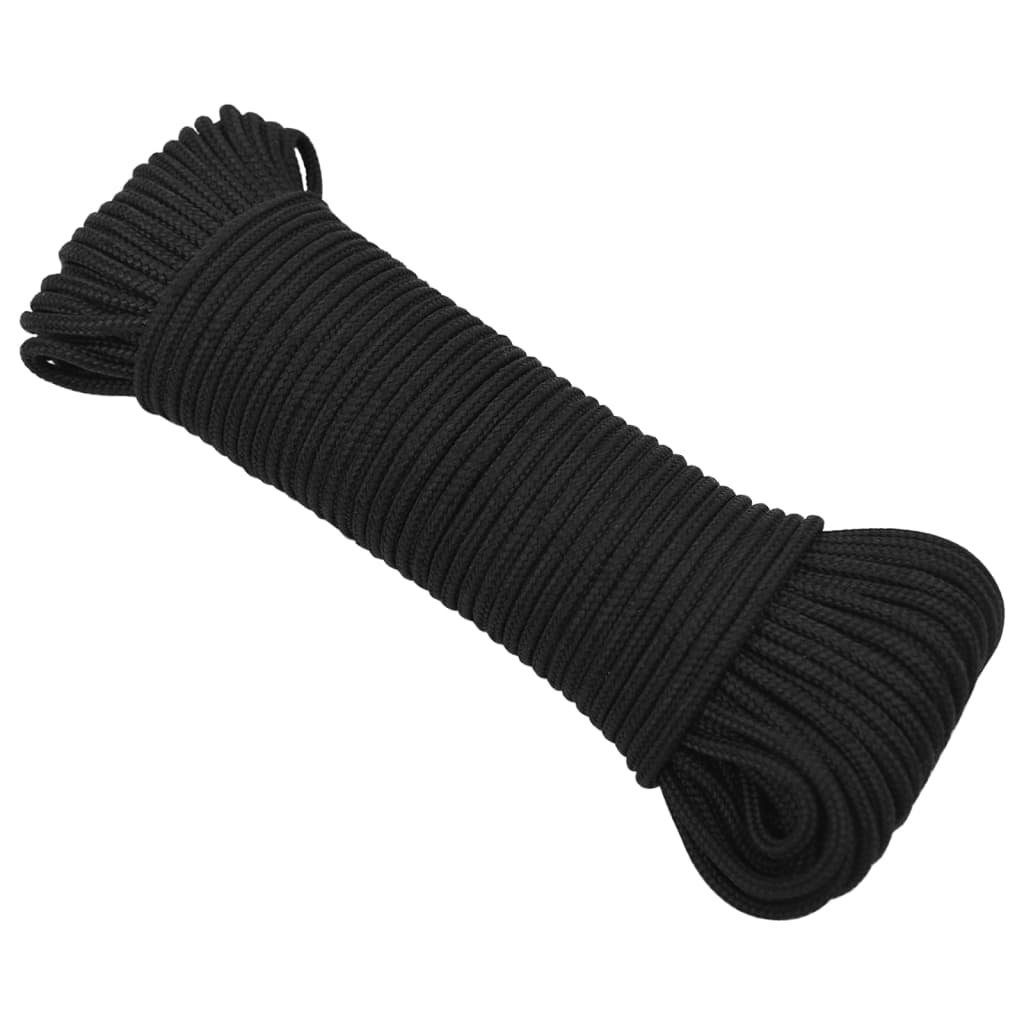 vidaXL Bootsseil Schwarz 4 mm 500 m Polypropylen Seil (1-tlg)