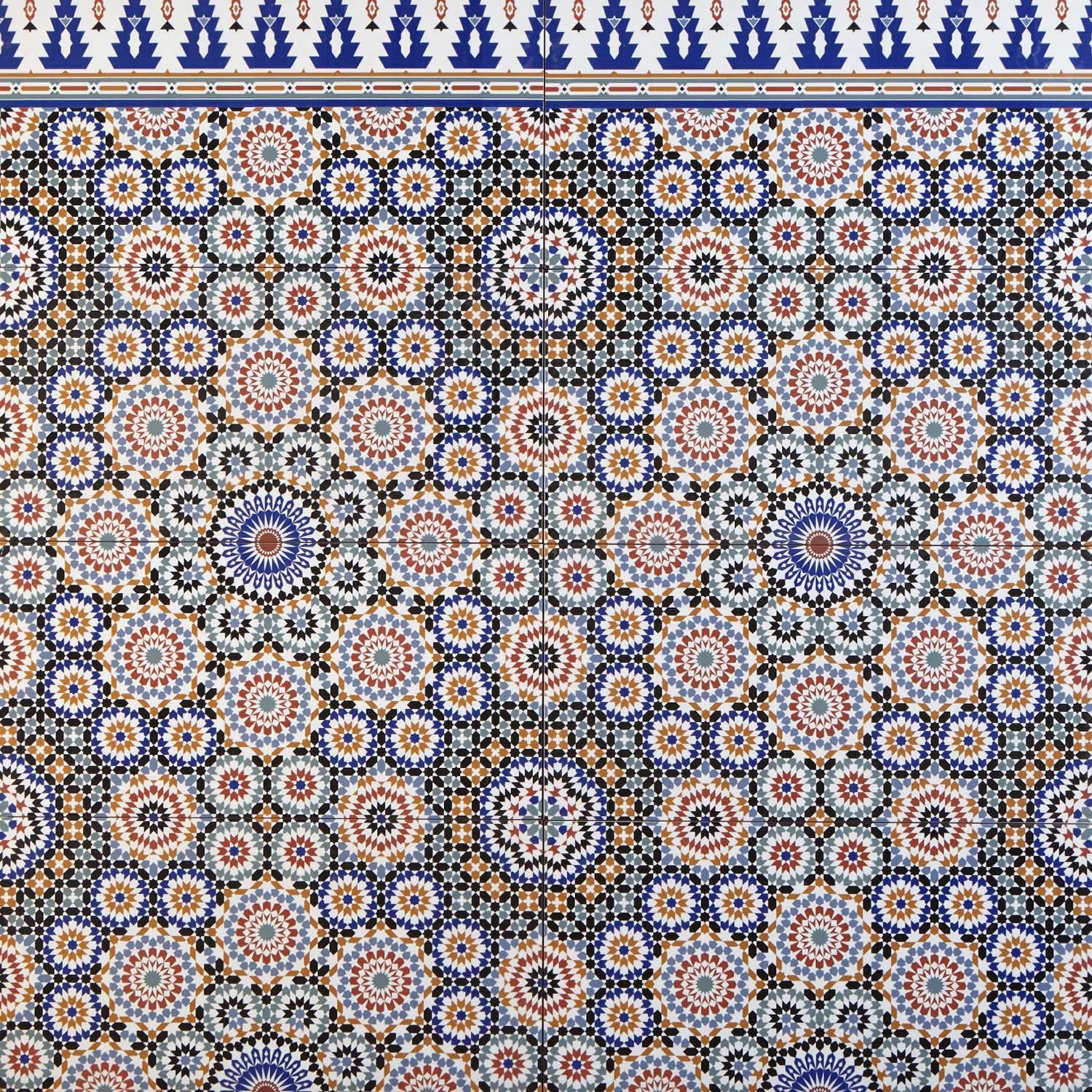 Casa Moro Keramik Wandfliese Orientalische Muster cm Mosaik 50x25 Endlos rechteckig 1qm Tamaris mit Fliesen bunt