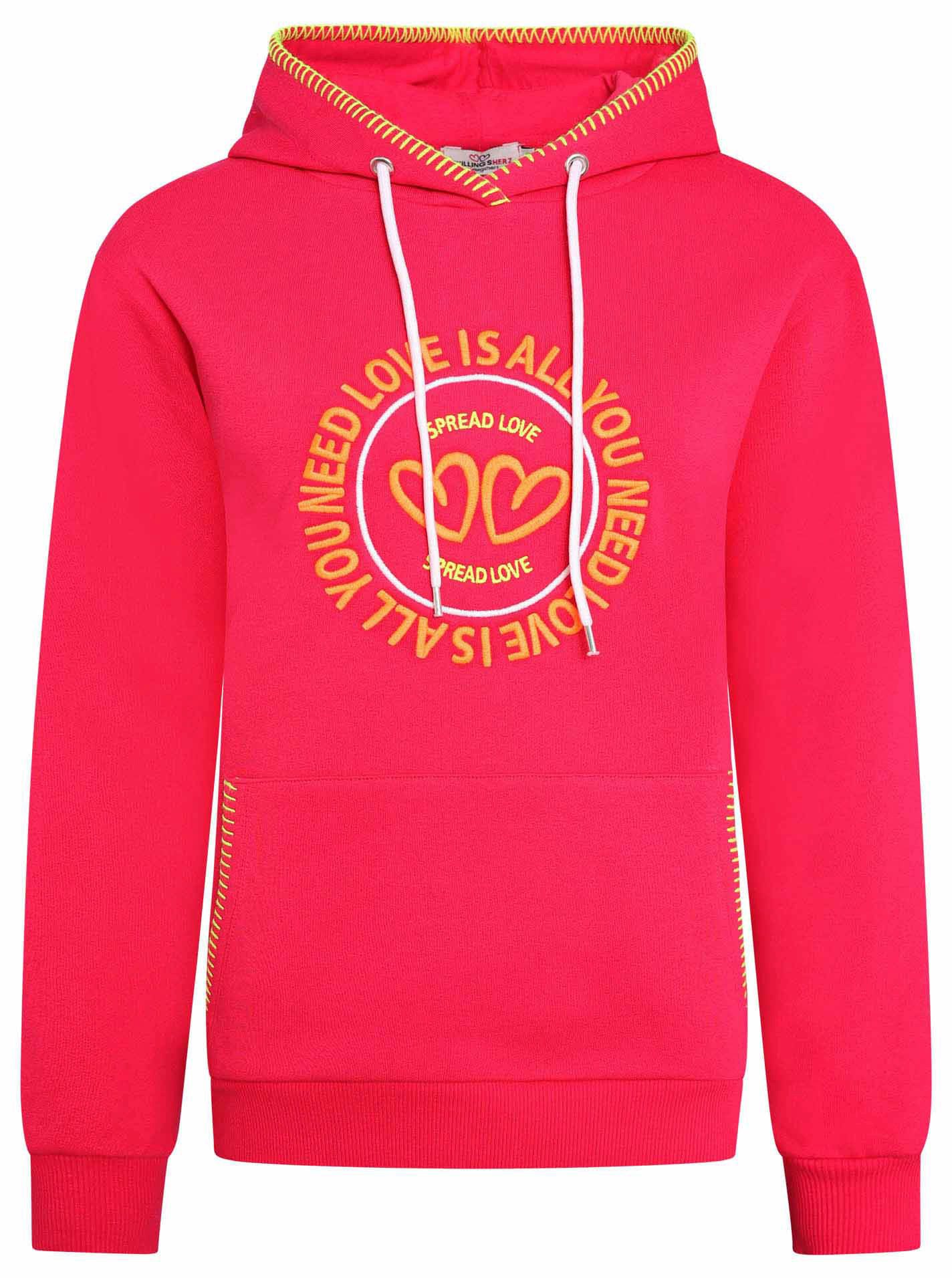 Zwillingsherz Sweatshirt mit aufgestickten Herzen und günstig online kaufen