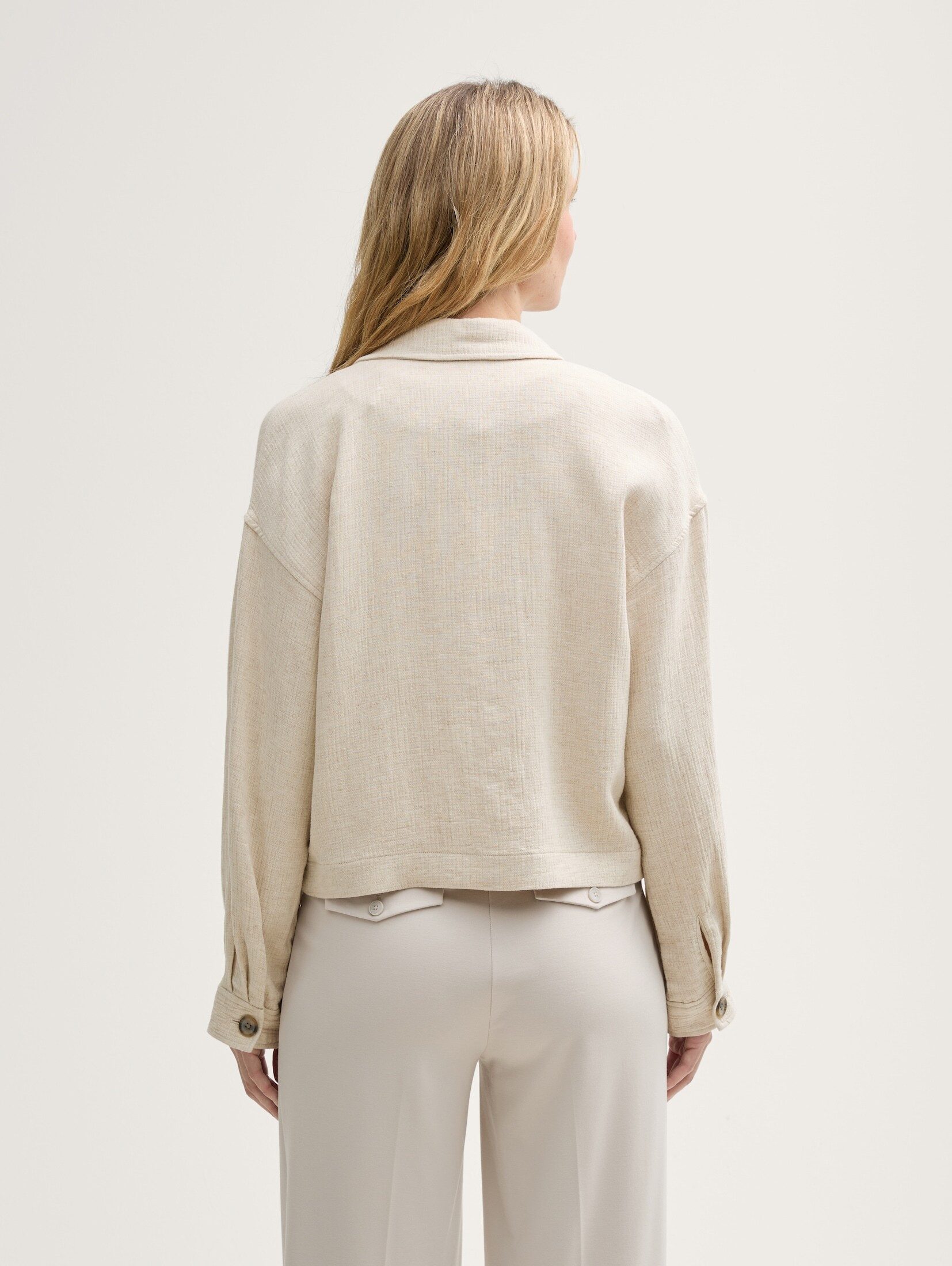 TOM TAILOR Jackenblazer Blazer Oversize Jacke mit Leinenanteil