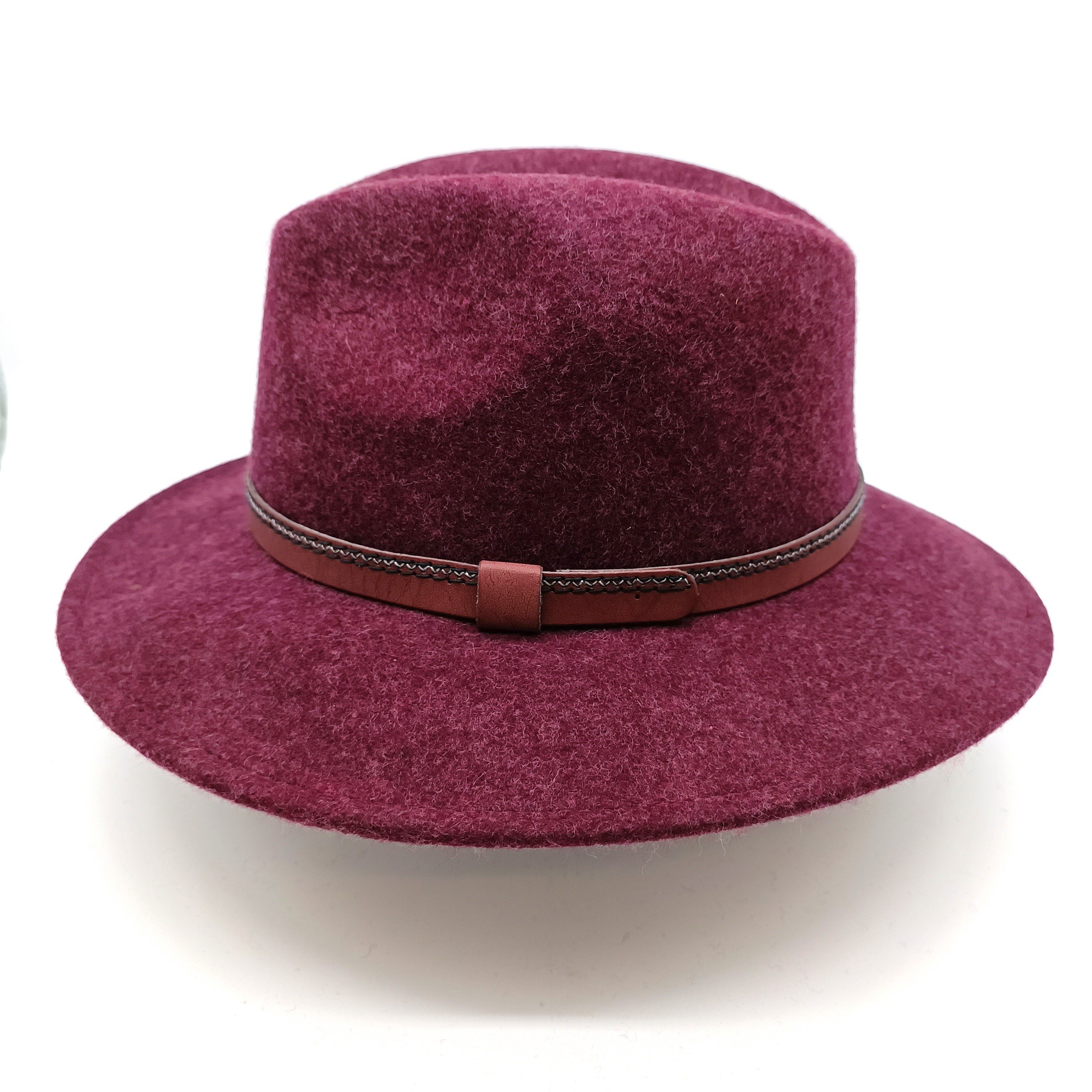 Fiebig Filzhut Wollfilz Traveller bordeaux