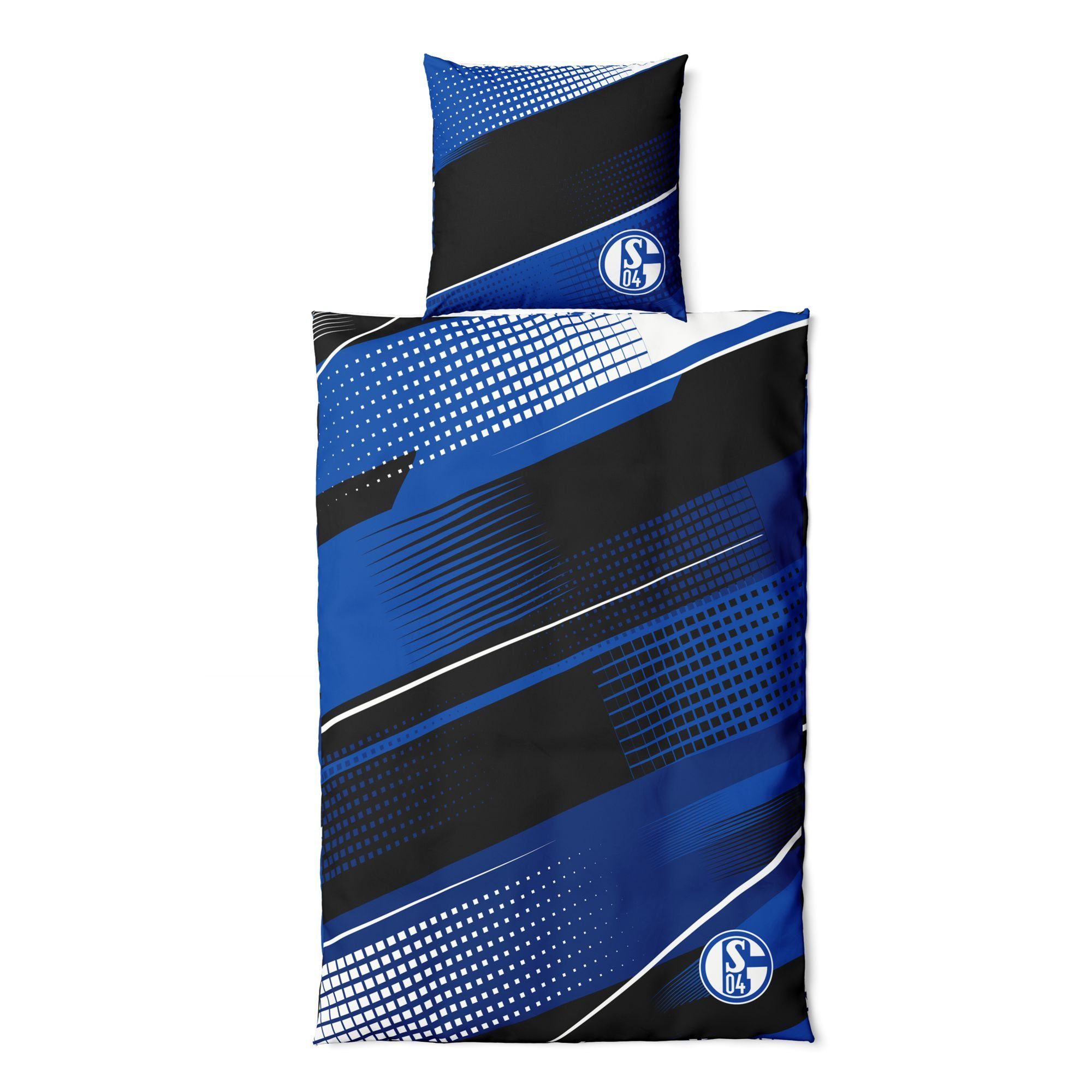 Bettwäsche FC Schalke 04 Bettwäsche 135x200 cm, schwarz/ blau, FC Schalke 04