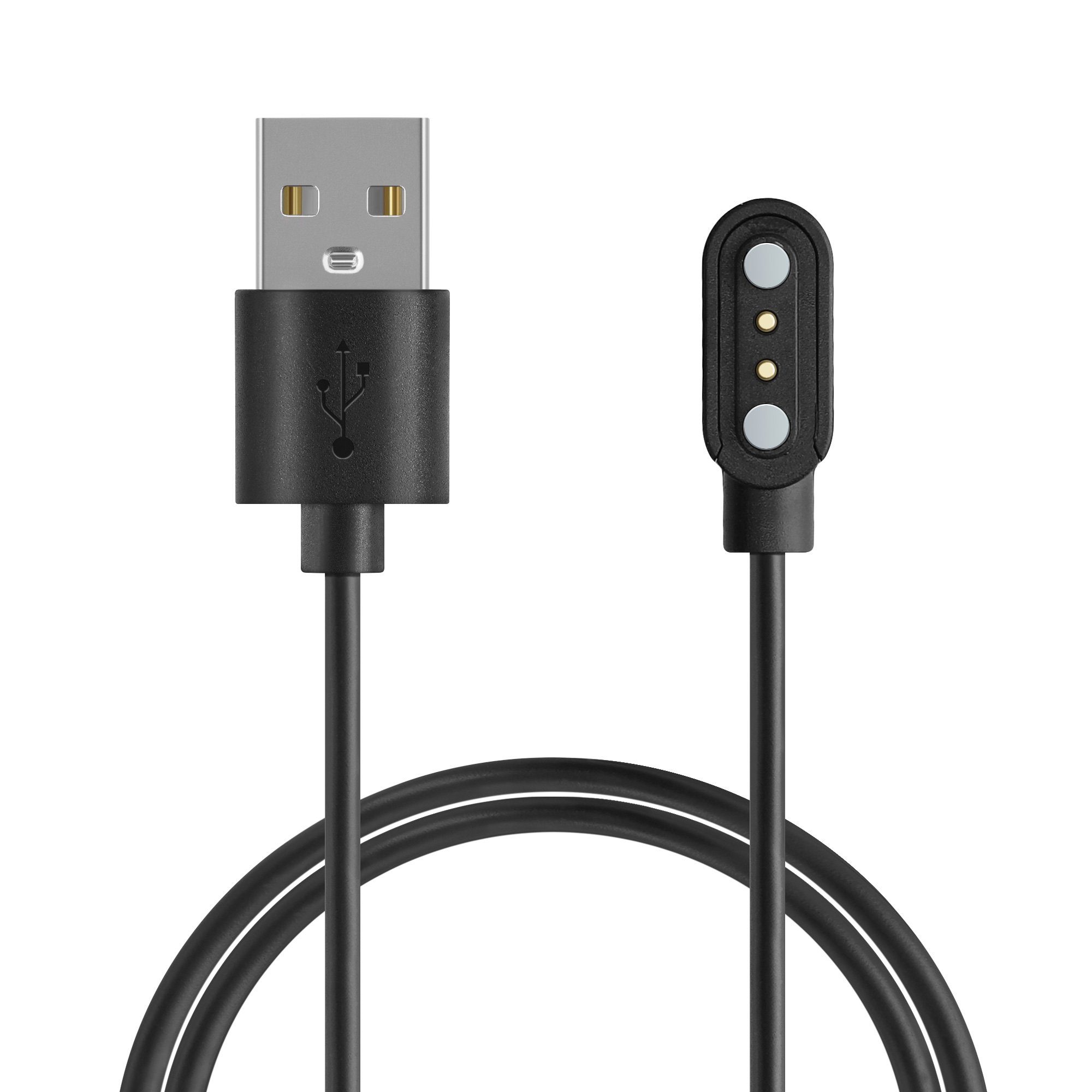 kwmobile USB Ladekabel für Blackview R3 / R3 Pro Elektro-Kabel, Kabel Charger - Smart Watch Ersatzkabel - Fitnesstracker Aufladekabel Schwarz