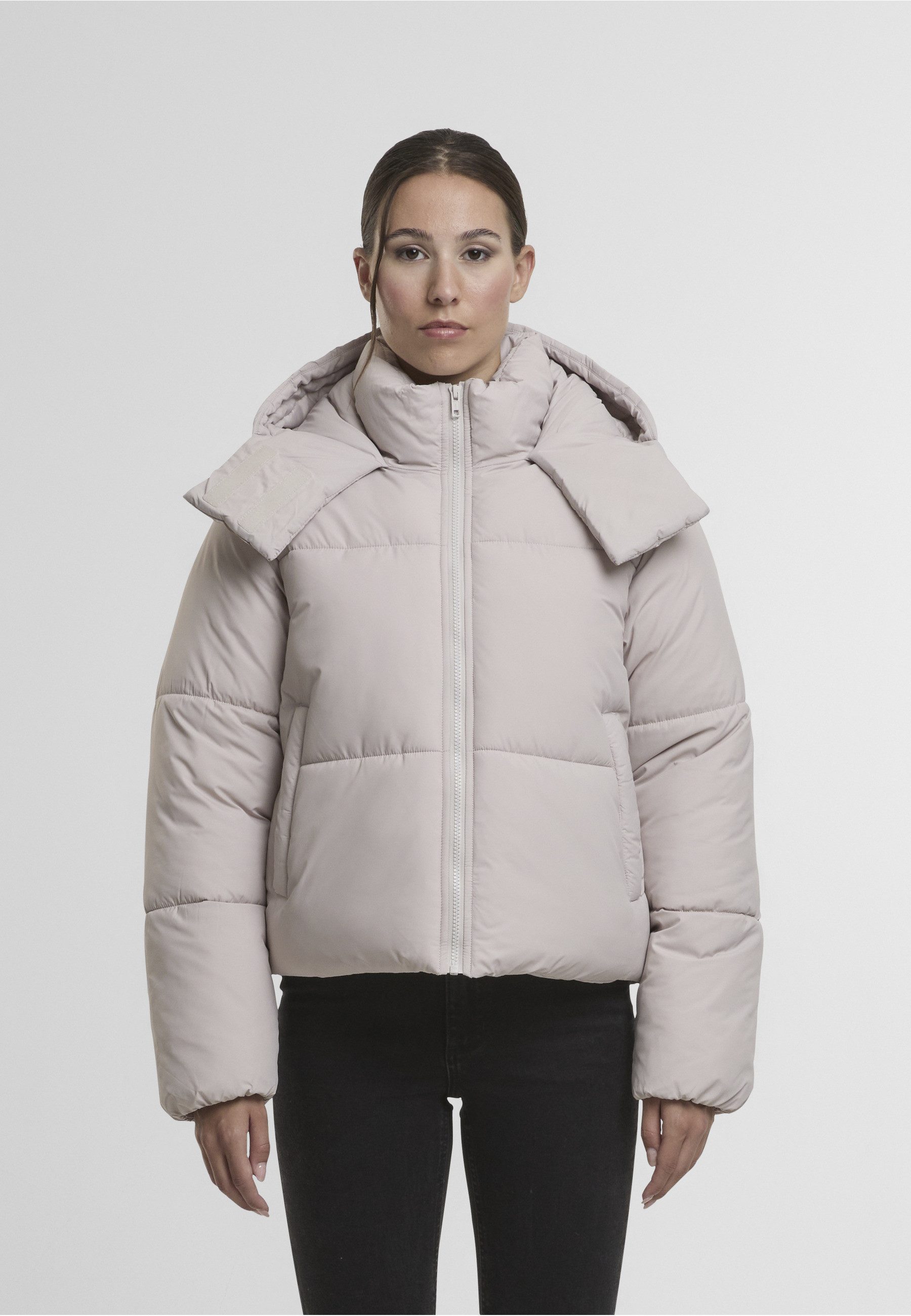 URBAN CLASSICS Winterjacke Urban Classics Ladies Hooded Collar Puffer Jacket (1-St)