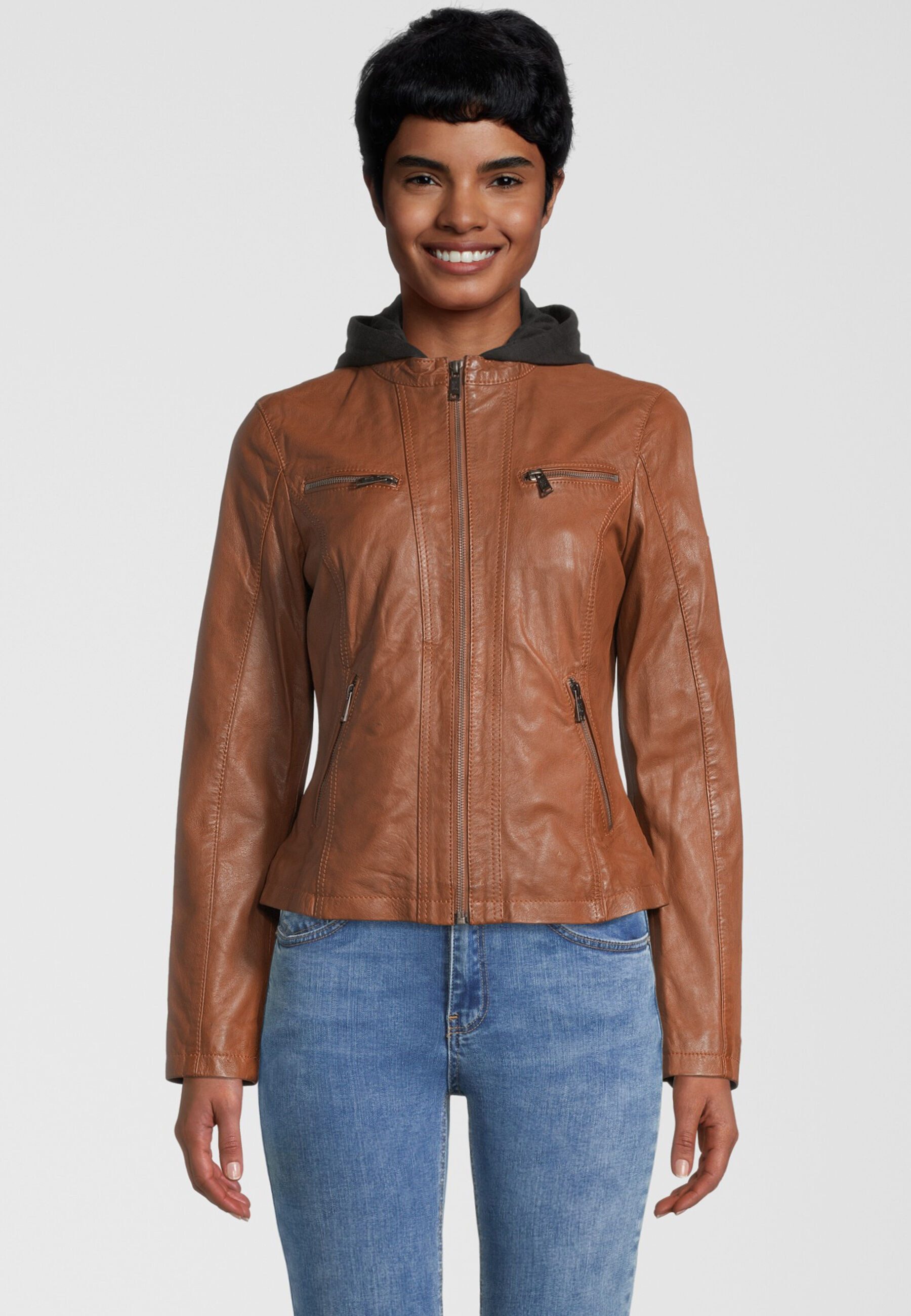 H.I.S Lederjacke SABRINA (1-St) mit Stehkragen