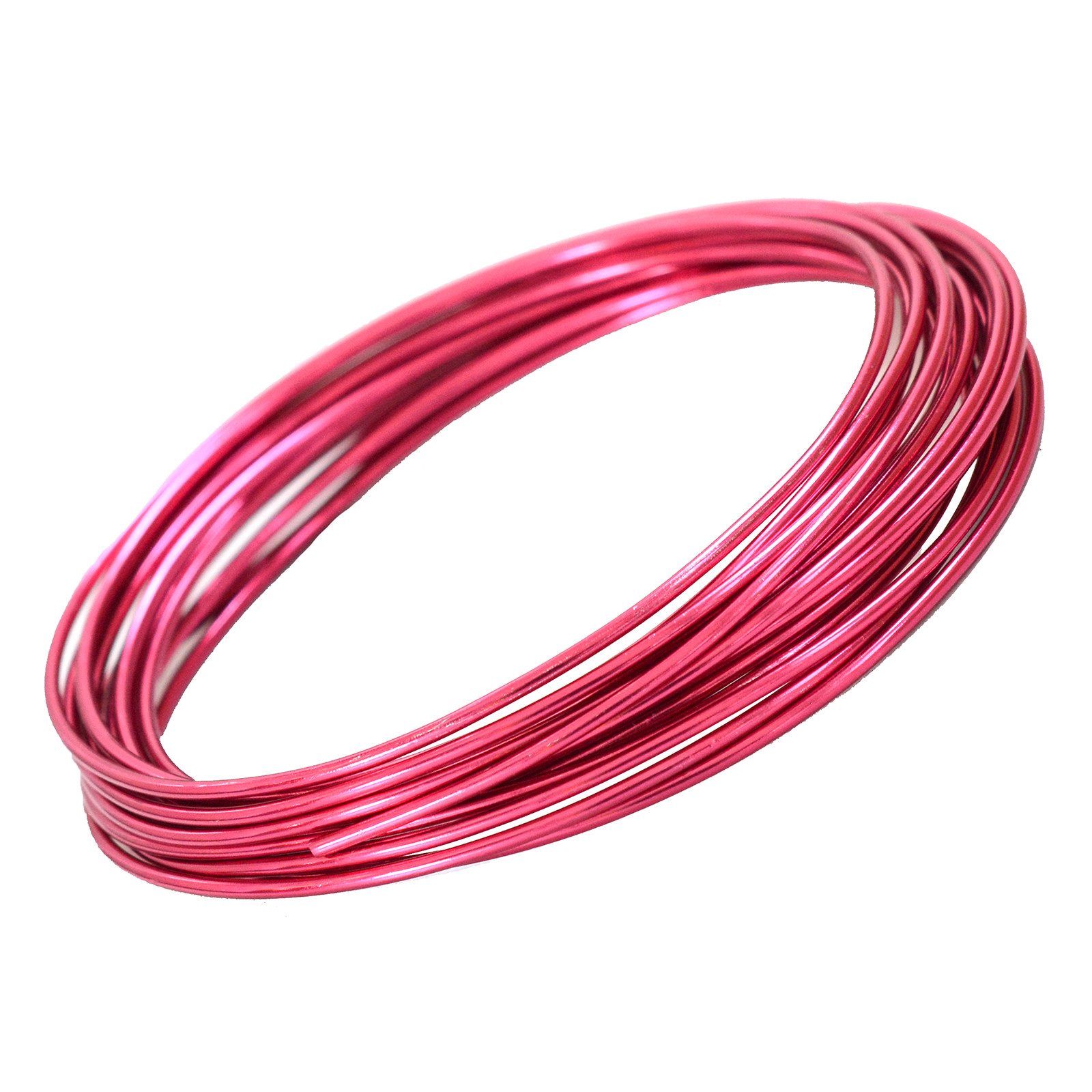 maDDma Basteldraht 5m Aluminiumdraht 2mm Biegedraht Bindedraht Floristikdraht, fuchsia