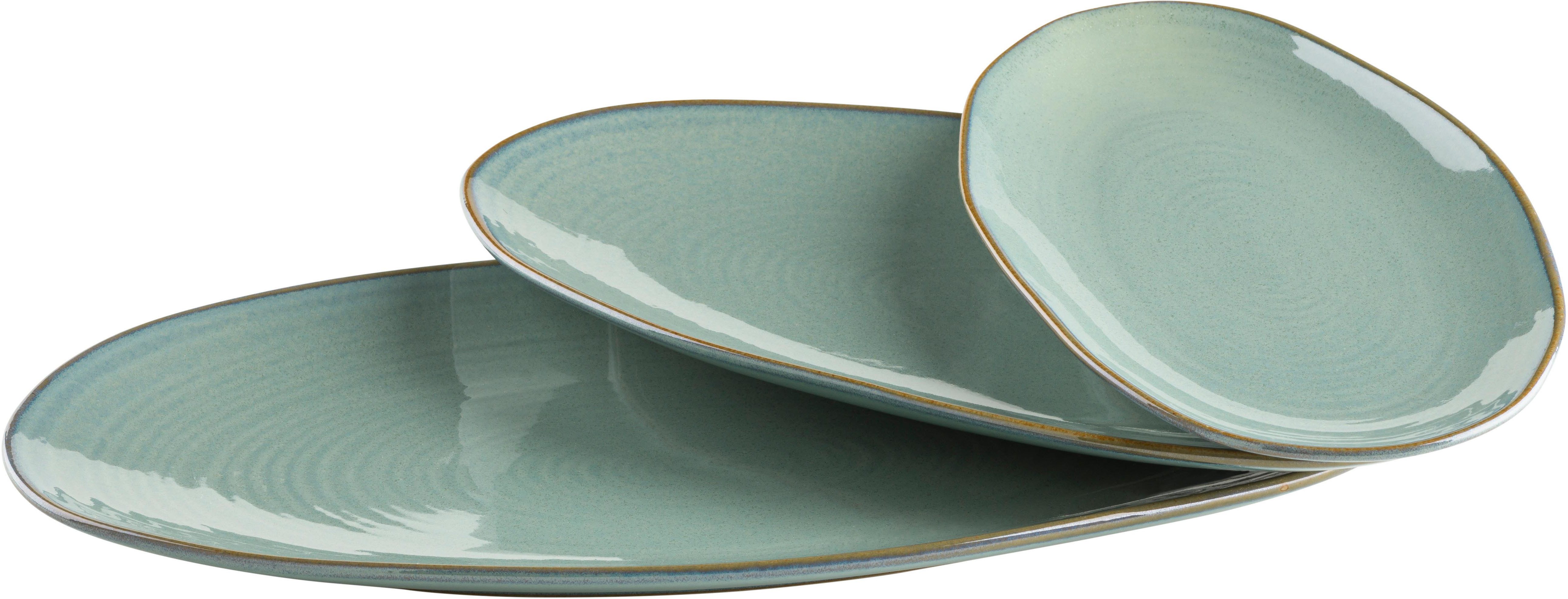 MÄSER Servierplatte Nottingham, Servierplatten-Set, Steinzeug, Steinzeug, (Set, 3-tlg)