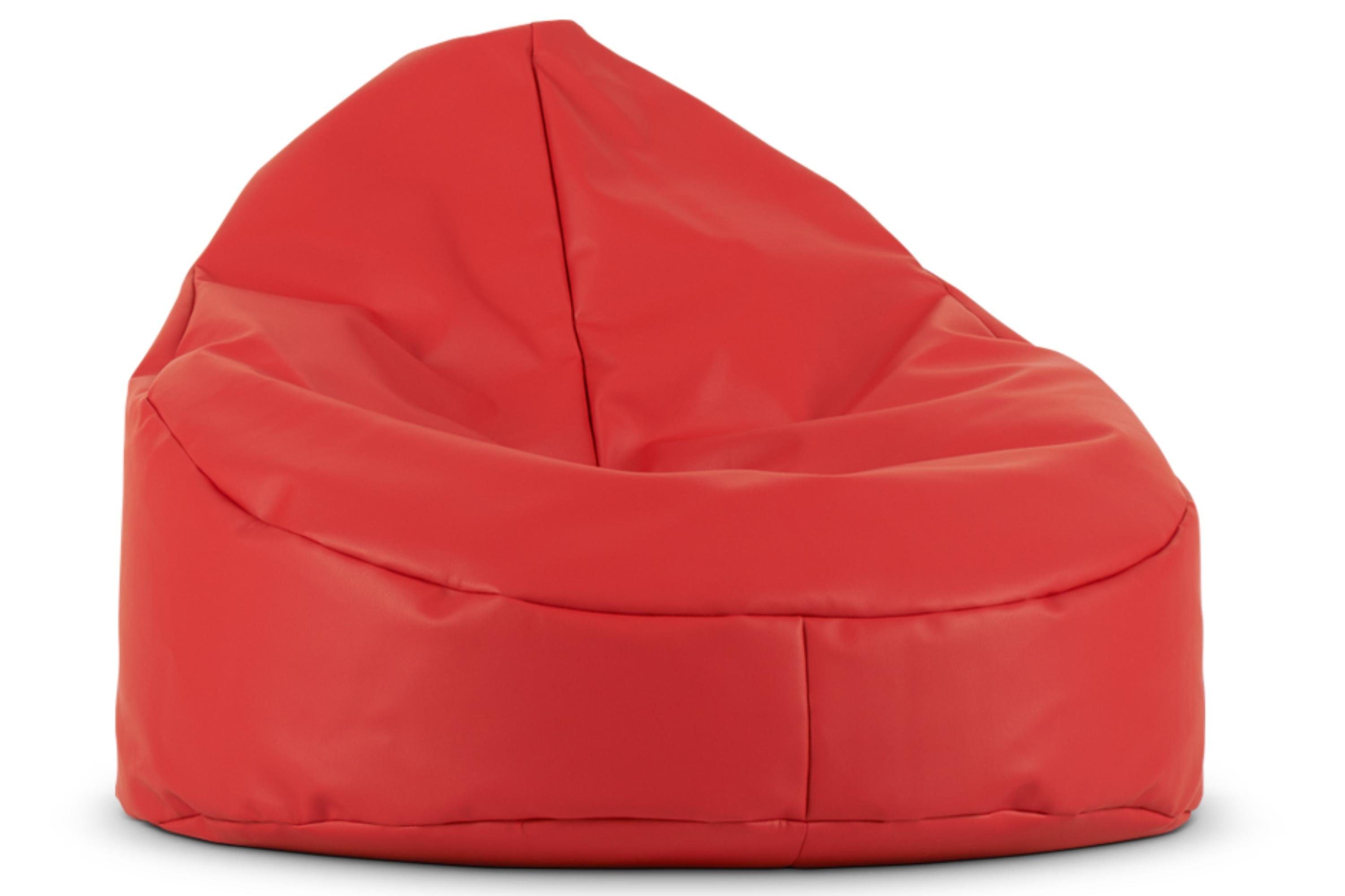 Zum supergünstigen Preis angeboten Konsimo Sitzsack COSMO Sitzhocker Sitzpouf, rot gefüllt, zeitloses Design mit Polystyrolkugeln