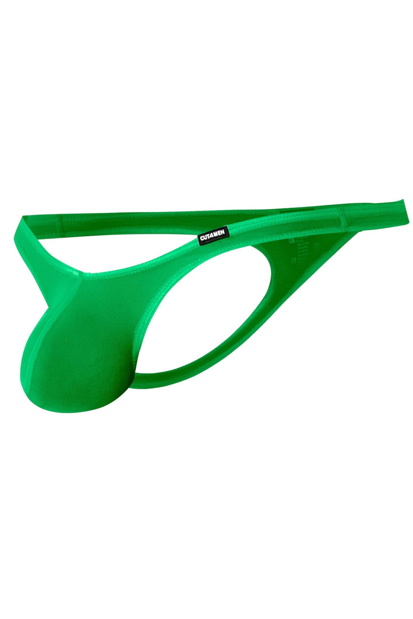 CUT4MEN String Grüner Herren String tief geschnitten transparenter weicher Netz Männe