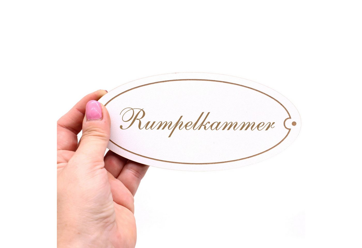 Thumbnail - Dekolando Hinweisschild Türschild Oval - Rumpelkammer - Schild 15 x 7 cm - Schilder Türschilde, (1 St)