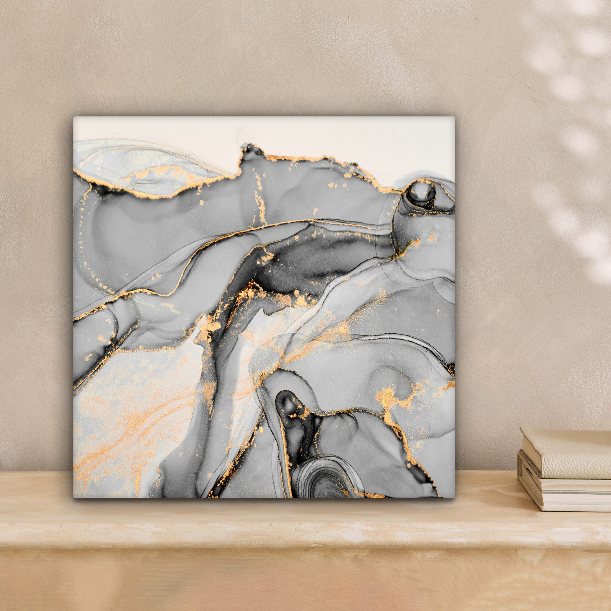 OneMillionCanvasses® Leinwandbild Marmor - Gold - günstig online kaufen