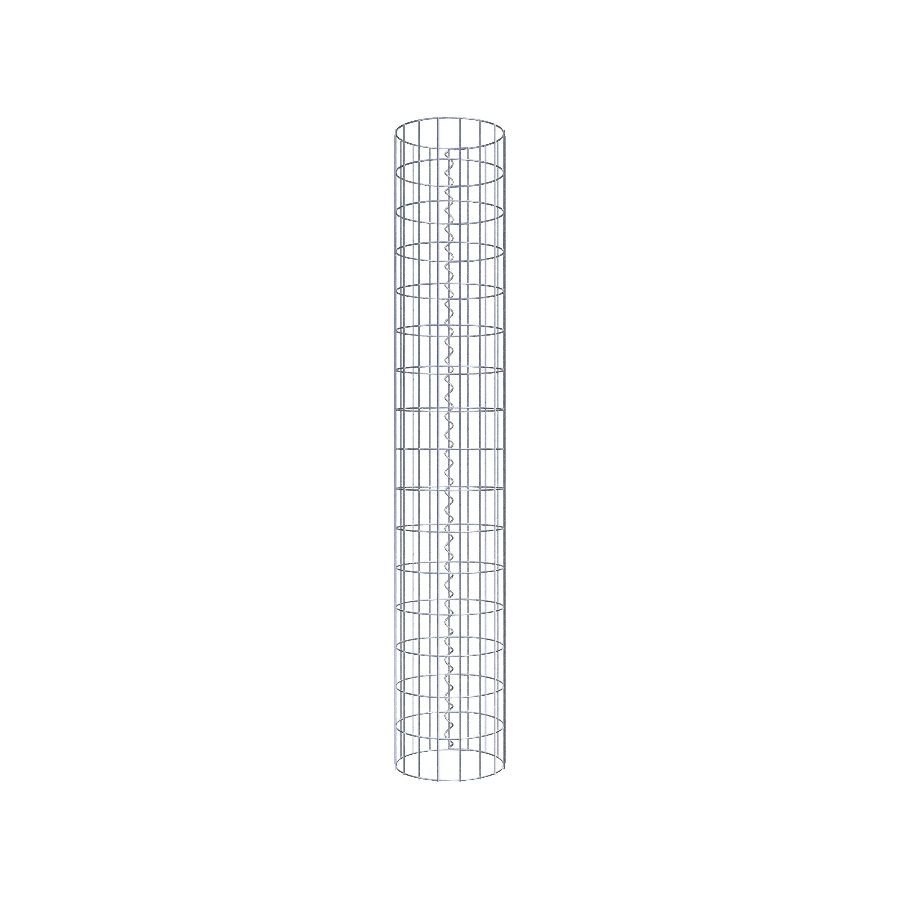 Thumbnail - Gabiona Steinsäule Gabionensäule rund 27 cm Durchmesser, 160 cm Höhe, Maschenweite 5 cm, (Gabionensäule rund 27 cm Durch...
