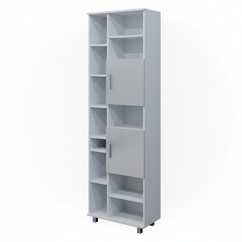 Vicco Hochschrank Ilias, Weiß Hochglanz, 60 x 190 cm (1-St)